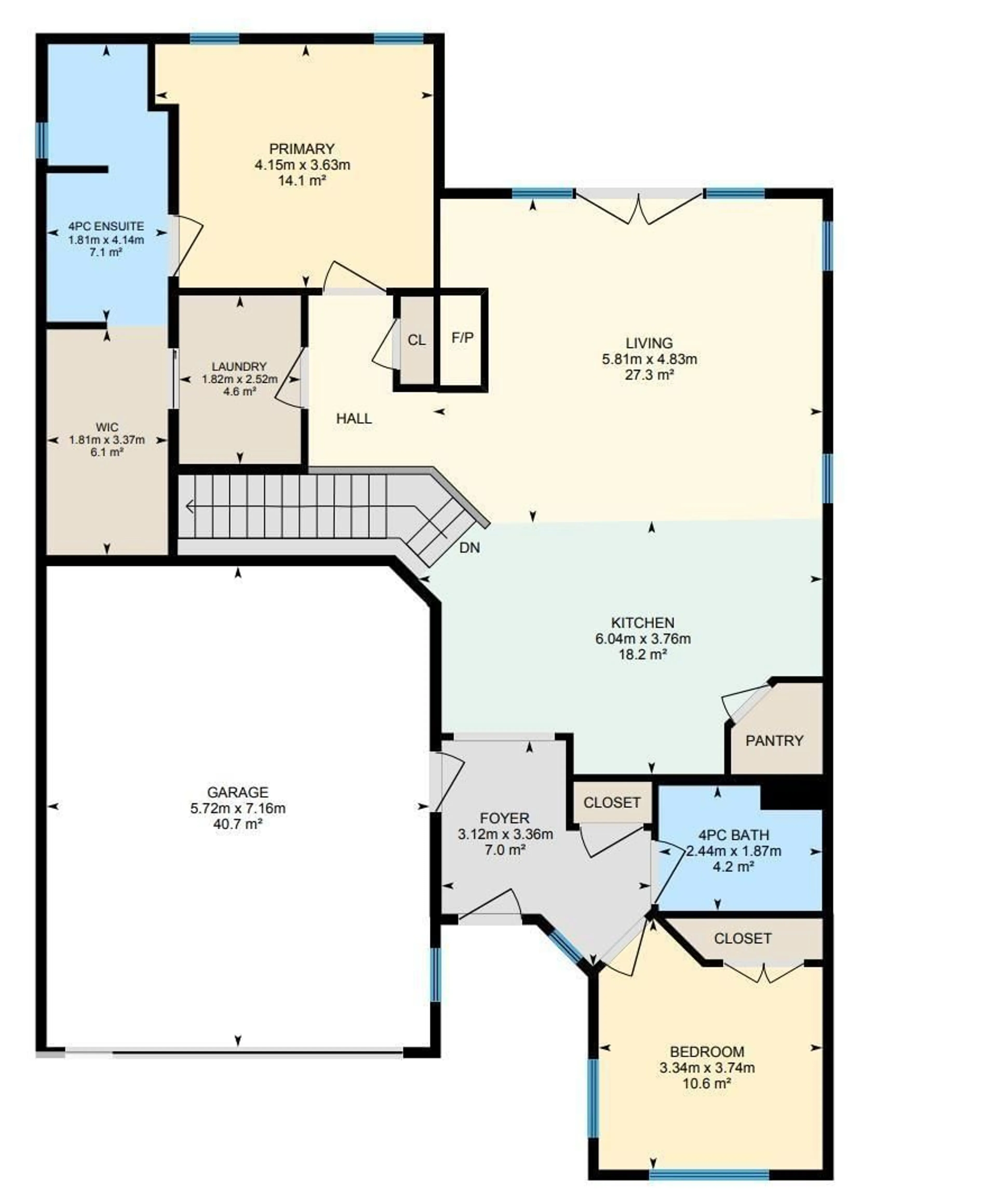 Floor plan for 18343 - 63 LESSARD RD, Edmonton Alberta T6M2Y5
