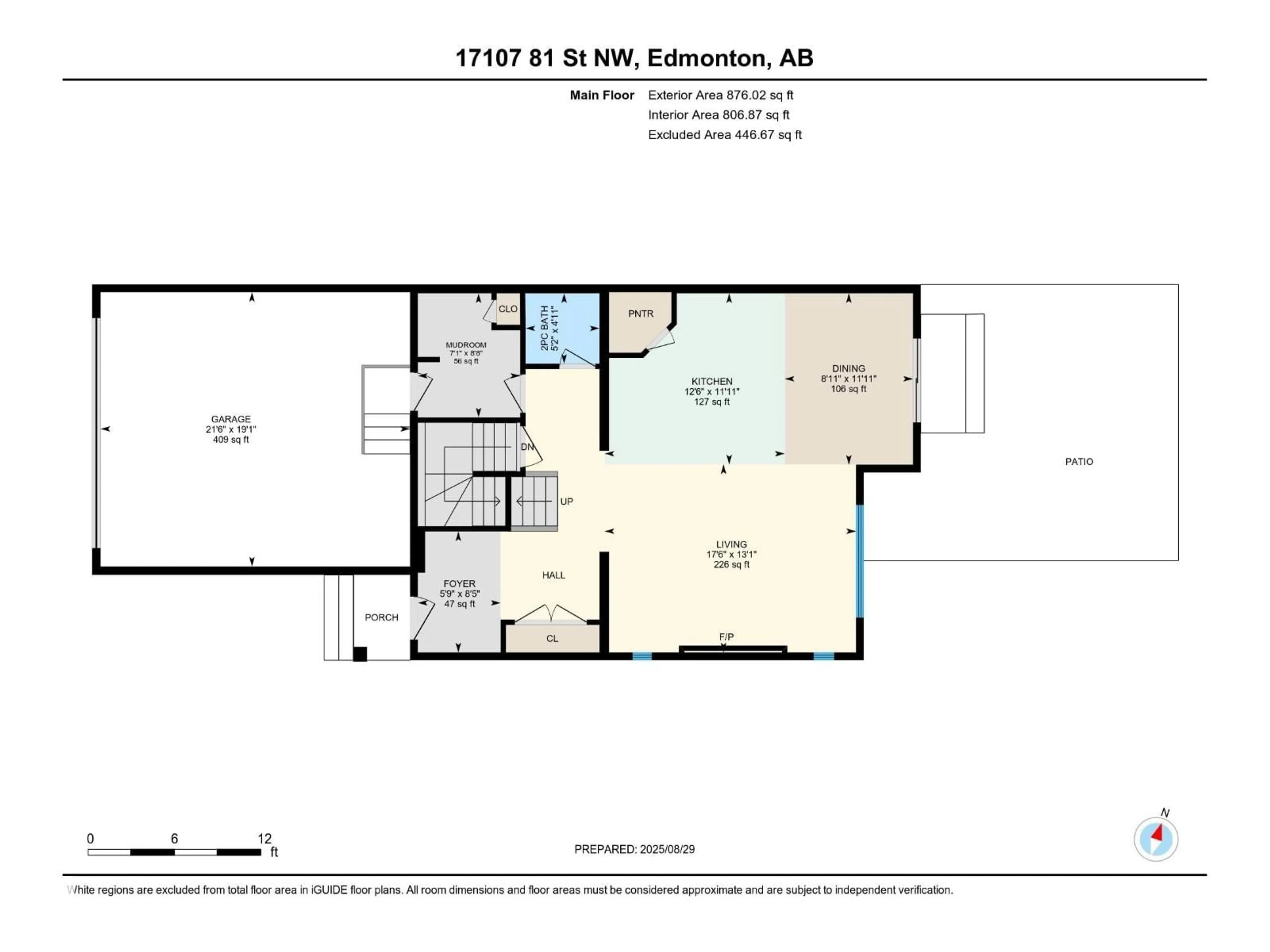 Floor plan for 17107 81 ST, Edmonton Alberta T5Z0E1