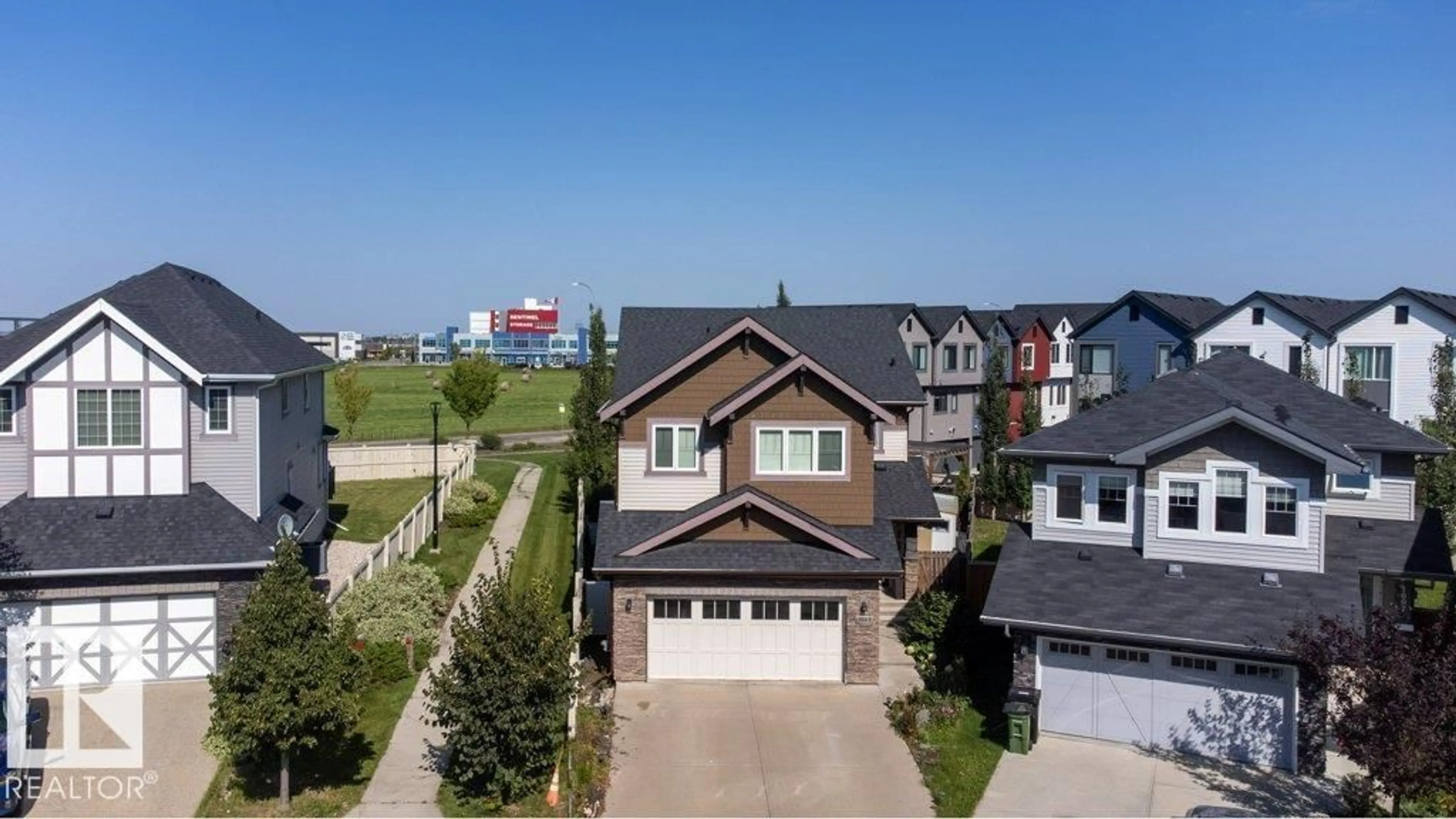 A pic from outside/outdoor area/front of a property/back of a property/a pic from drone, street for SW - 1007 158 ST, Edmonton Alberta T6W2S4