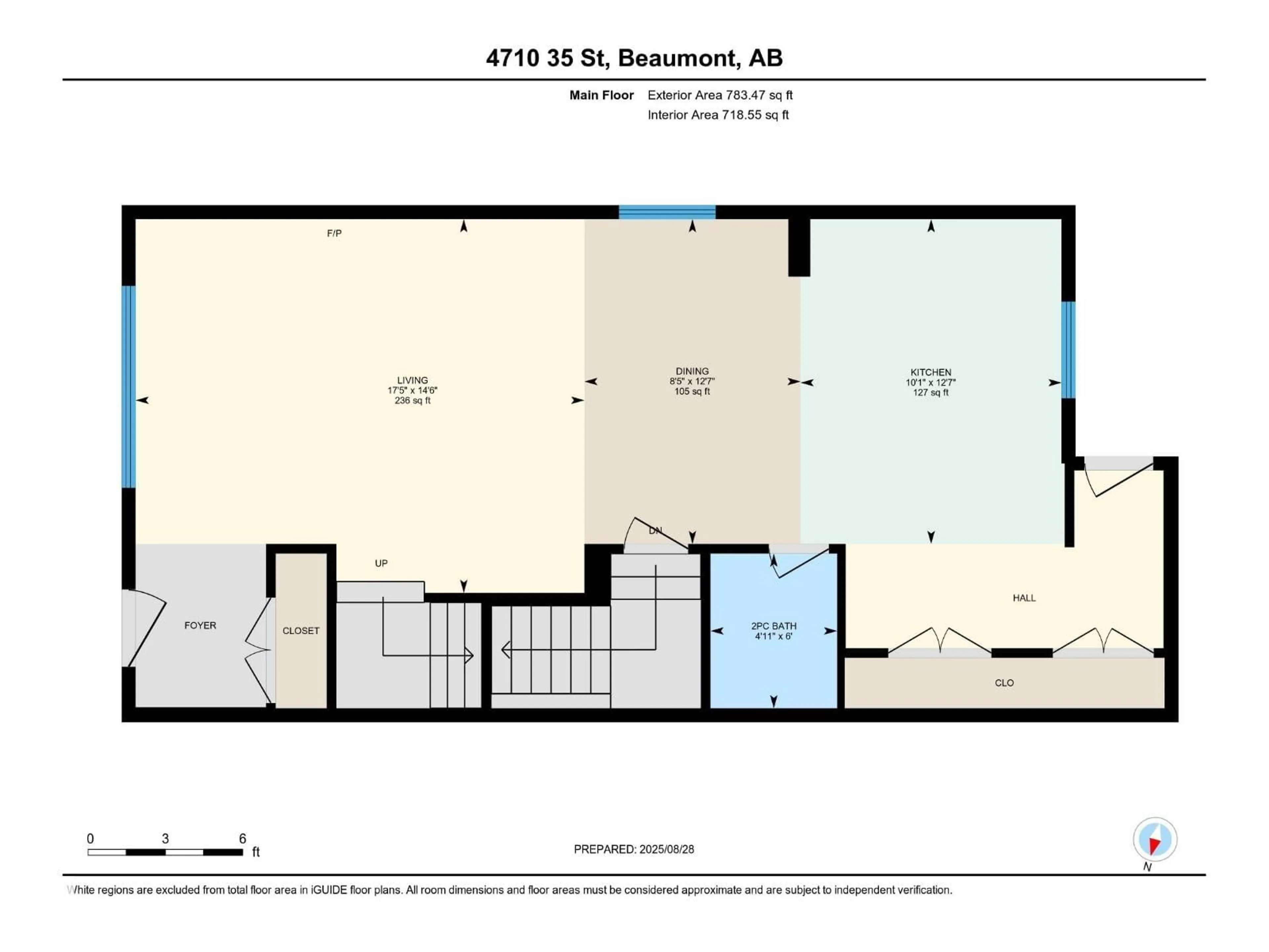 Floor plan for 4710 35 ST, Beaumont Alberta T4X2Y4