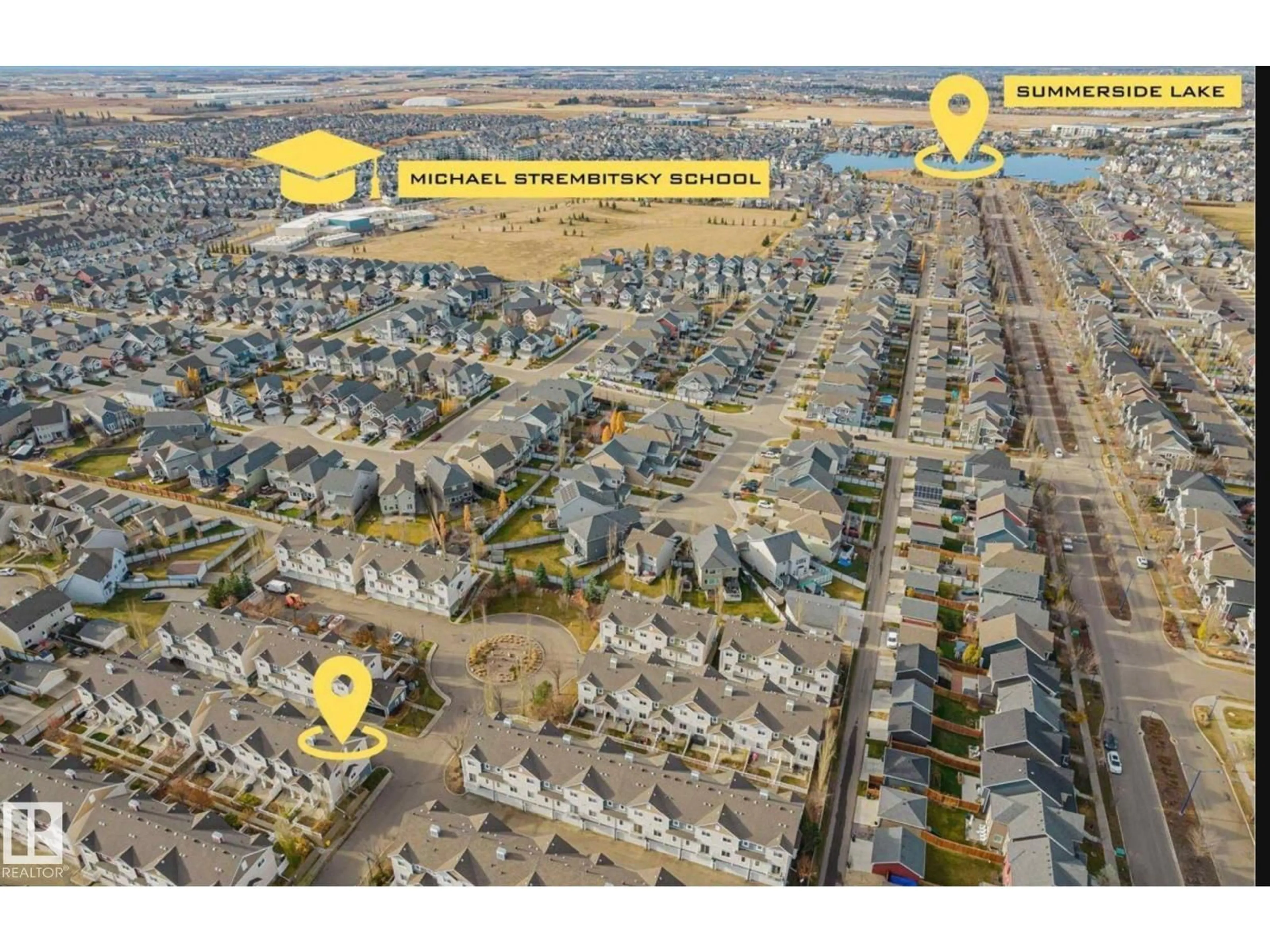 A pic from outside/outdoor area/front of a property/back of a property/a pic from drone, street for #86 - 1804 70 ST, Edmonton Alberta T6X0H4