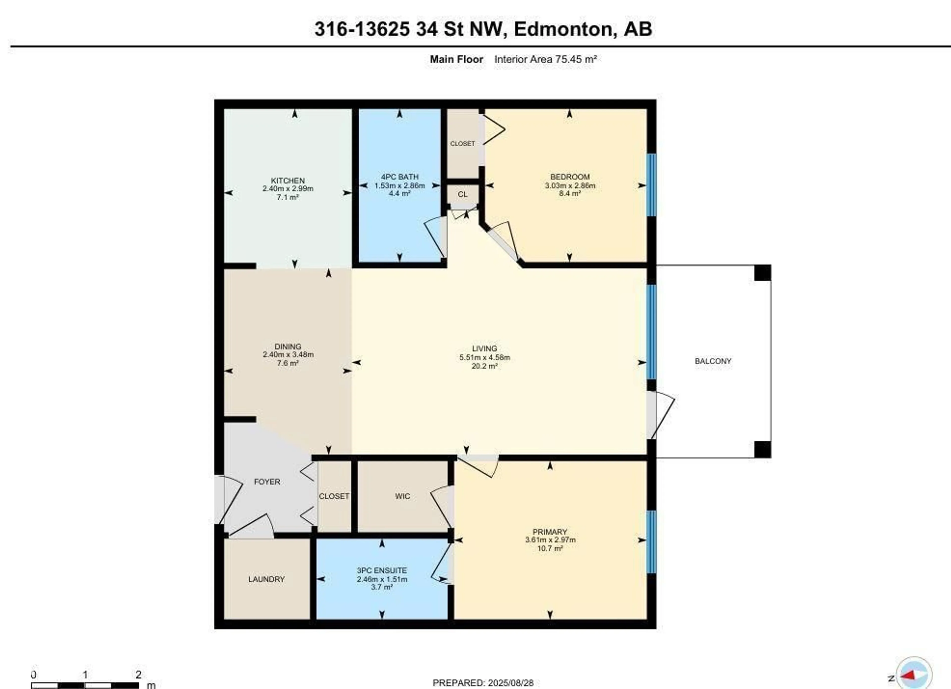 Floor plan for 13625 - 316 34 ST, Edmonton Alberta T5A0E3