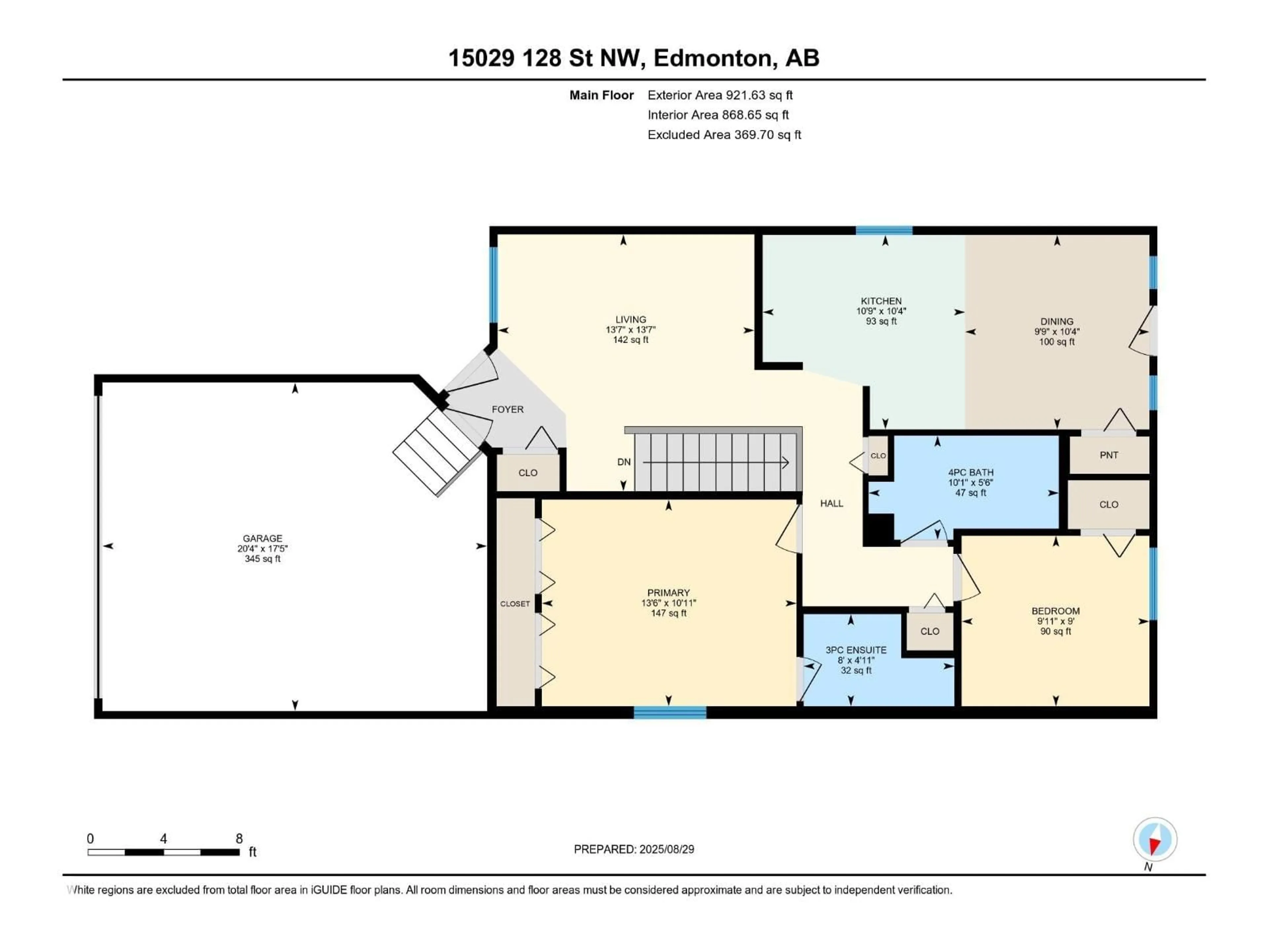 Floor plan for 15019 128 ST, Edmonton Alberta T6V1E9