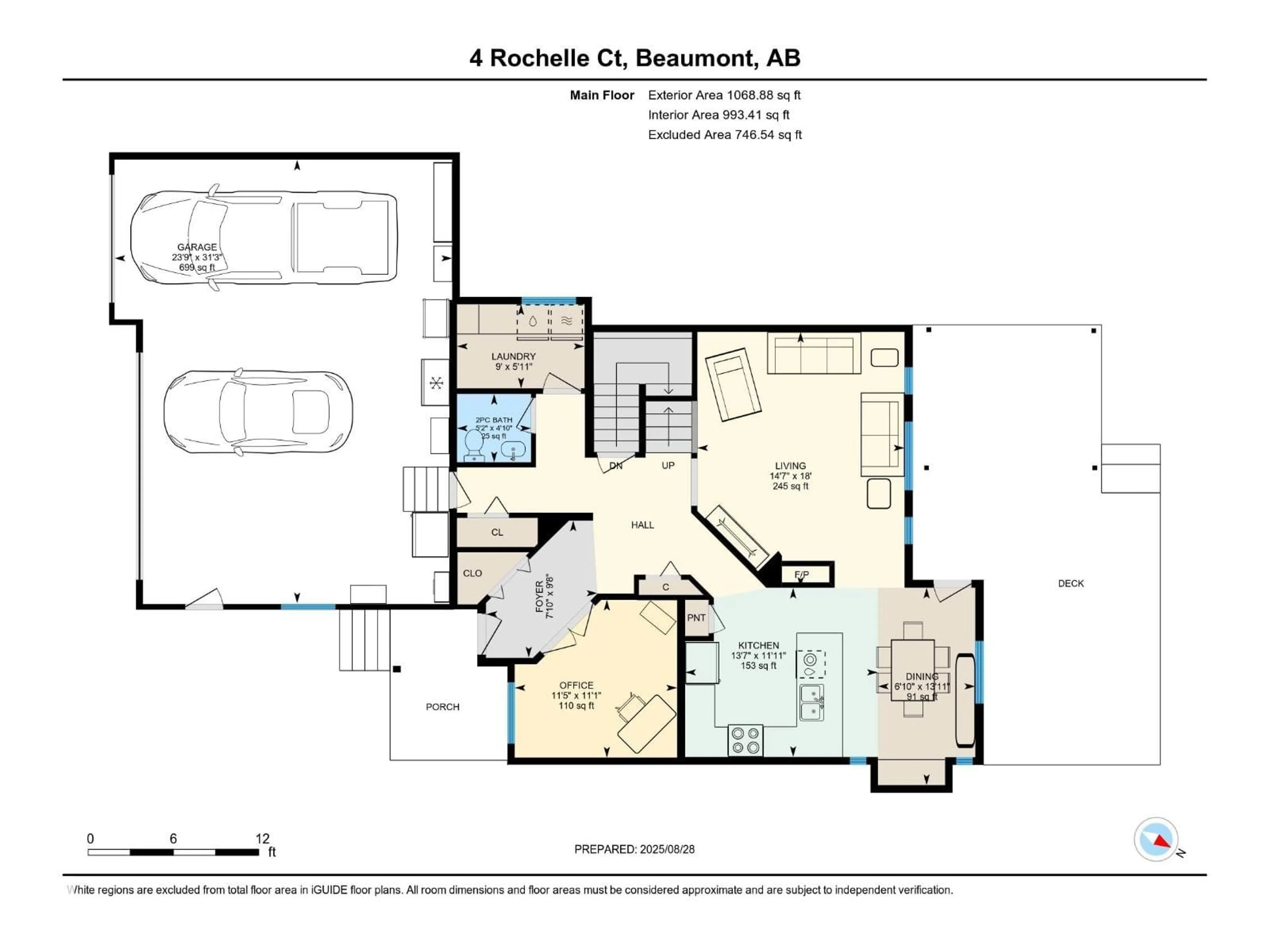 Floor plan for 4 ROCHELLE, Beaumont Alberta T4X1L5