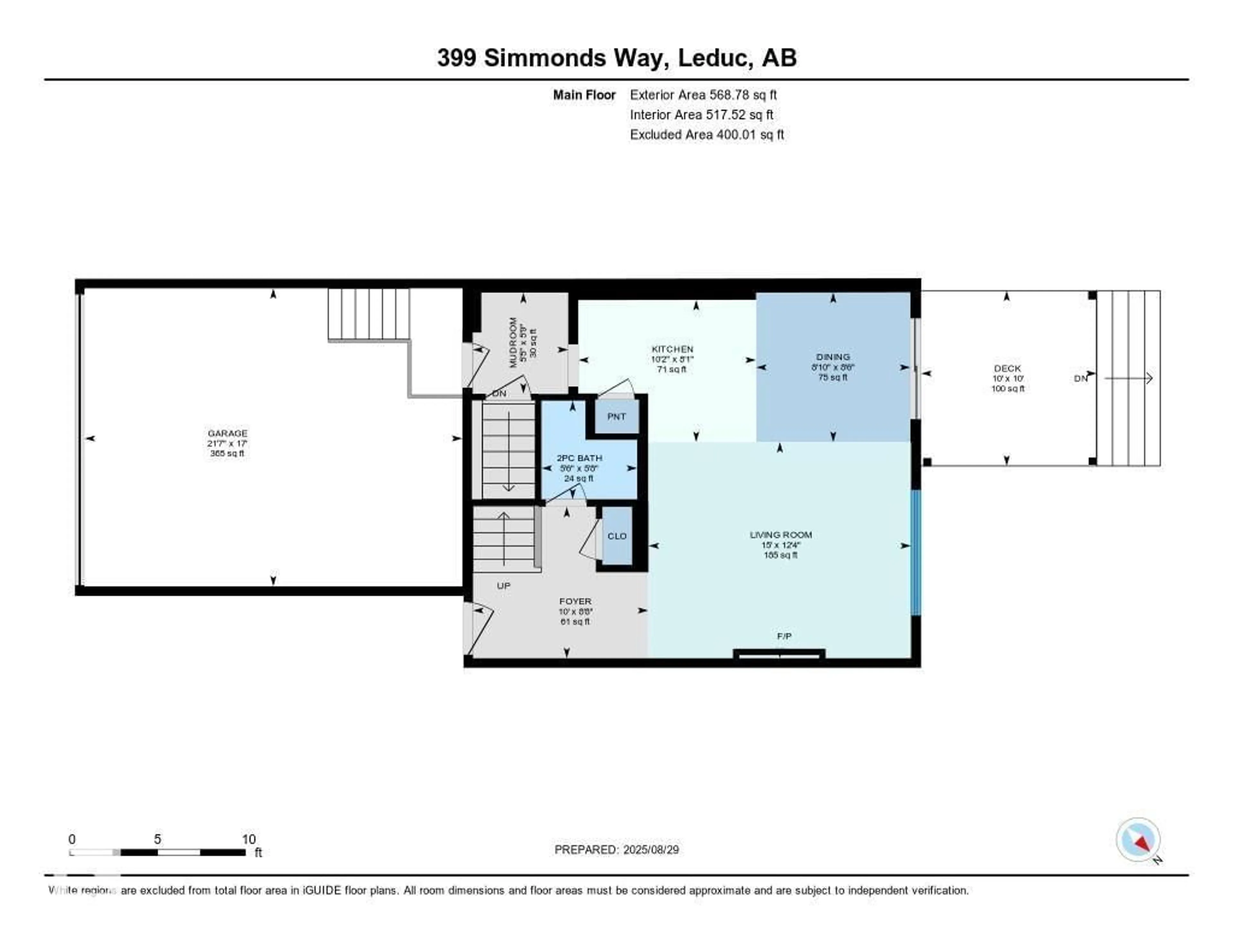 Floor plan for 399 SIMMONDS WY, Leduc Alberta T9E0T9