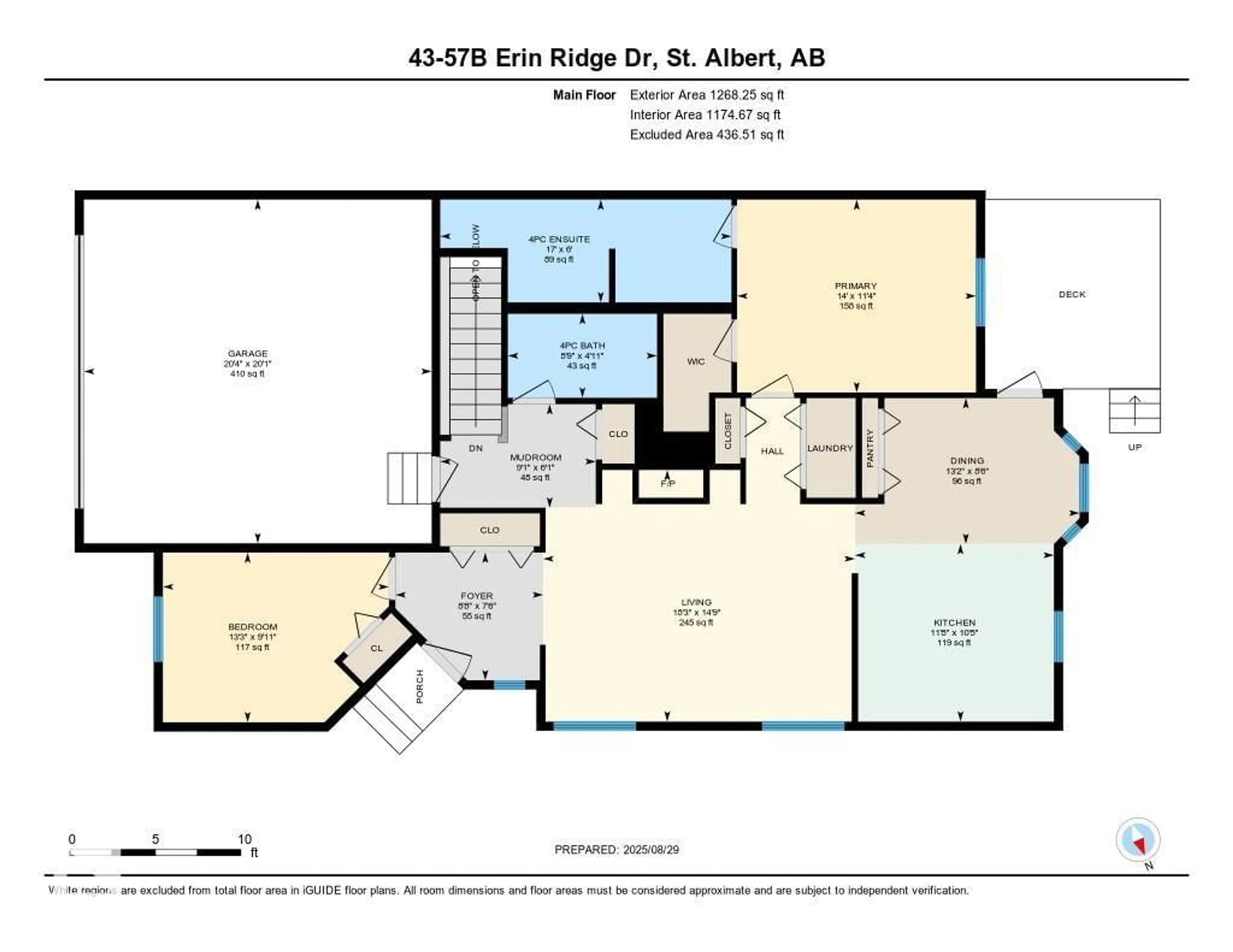Floor plan for 57B - 43 ERIN RIDGE DR, St. Albert Alberta T8N6G1