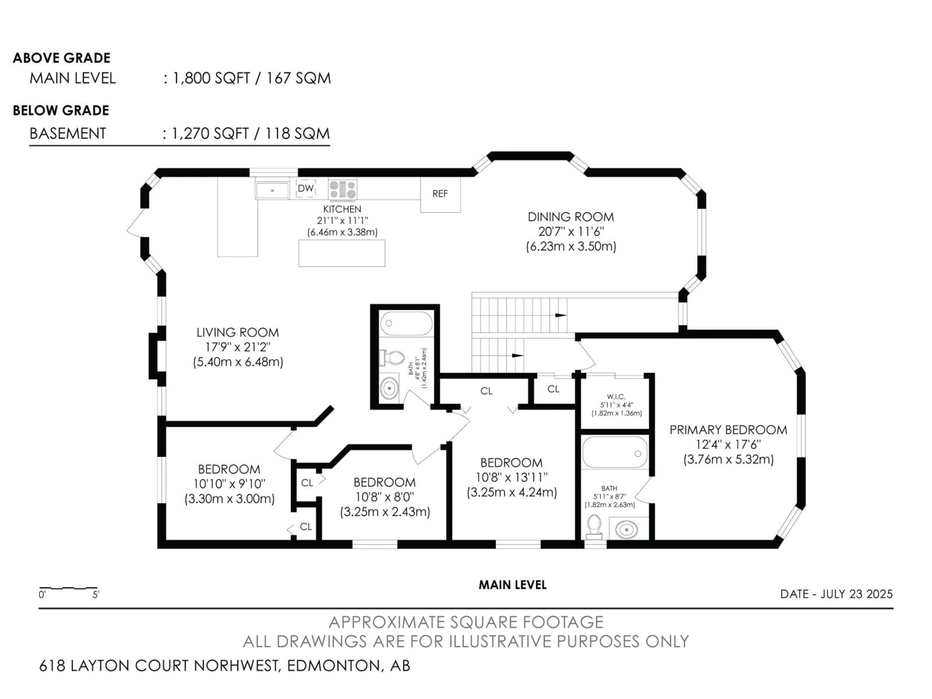 Floor plan for NW - 618 LAYTON CO, Edmonton Alberta T6R2S9