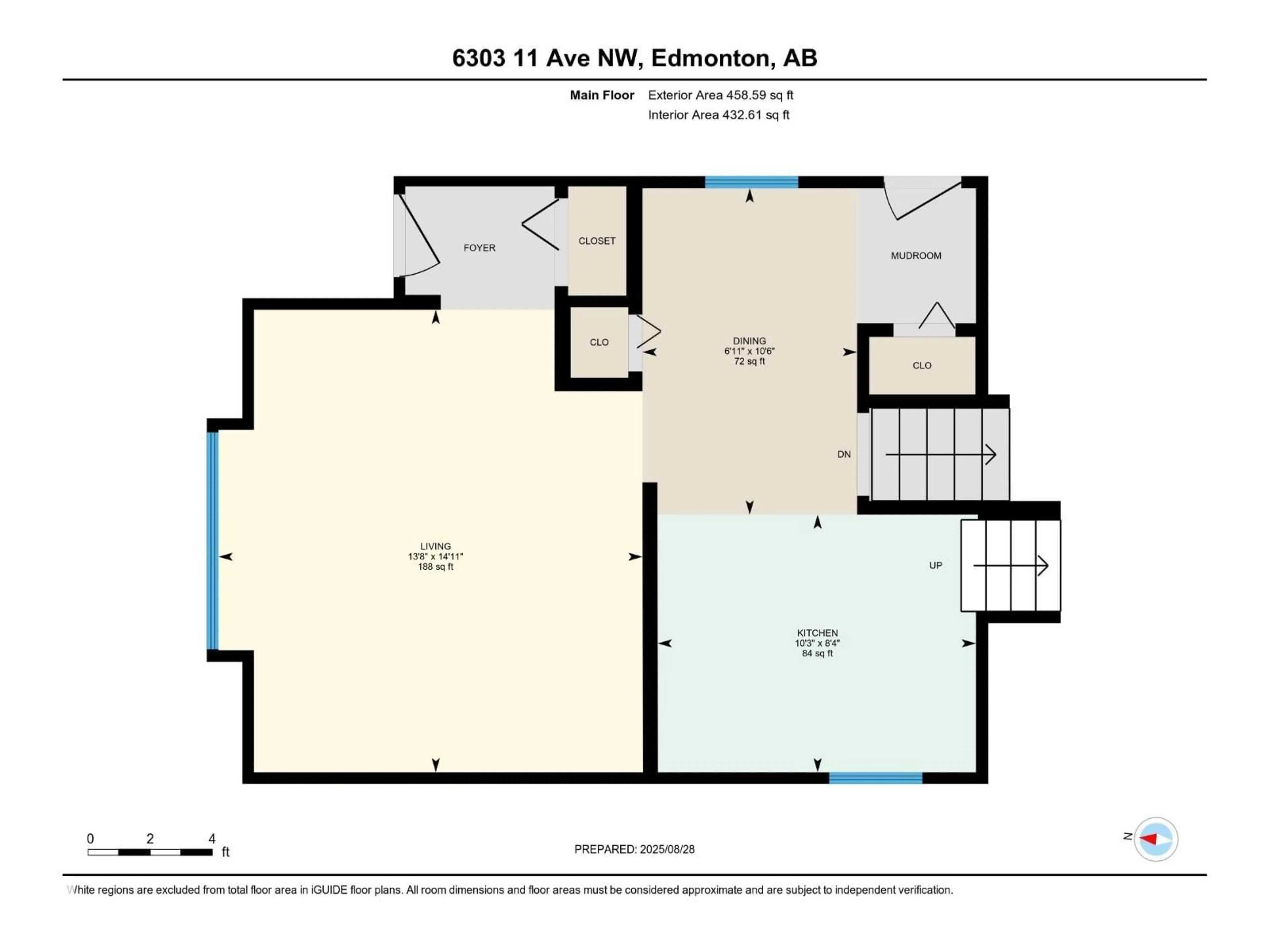 Floor plan for NW - 6303 11 AV, Edmonton Alberta T6L3A8