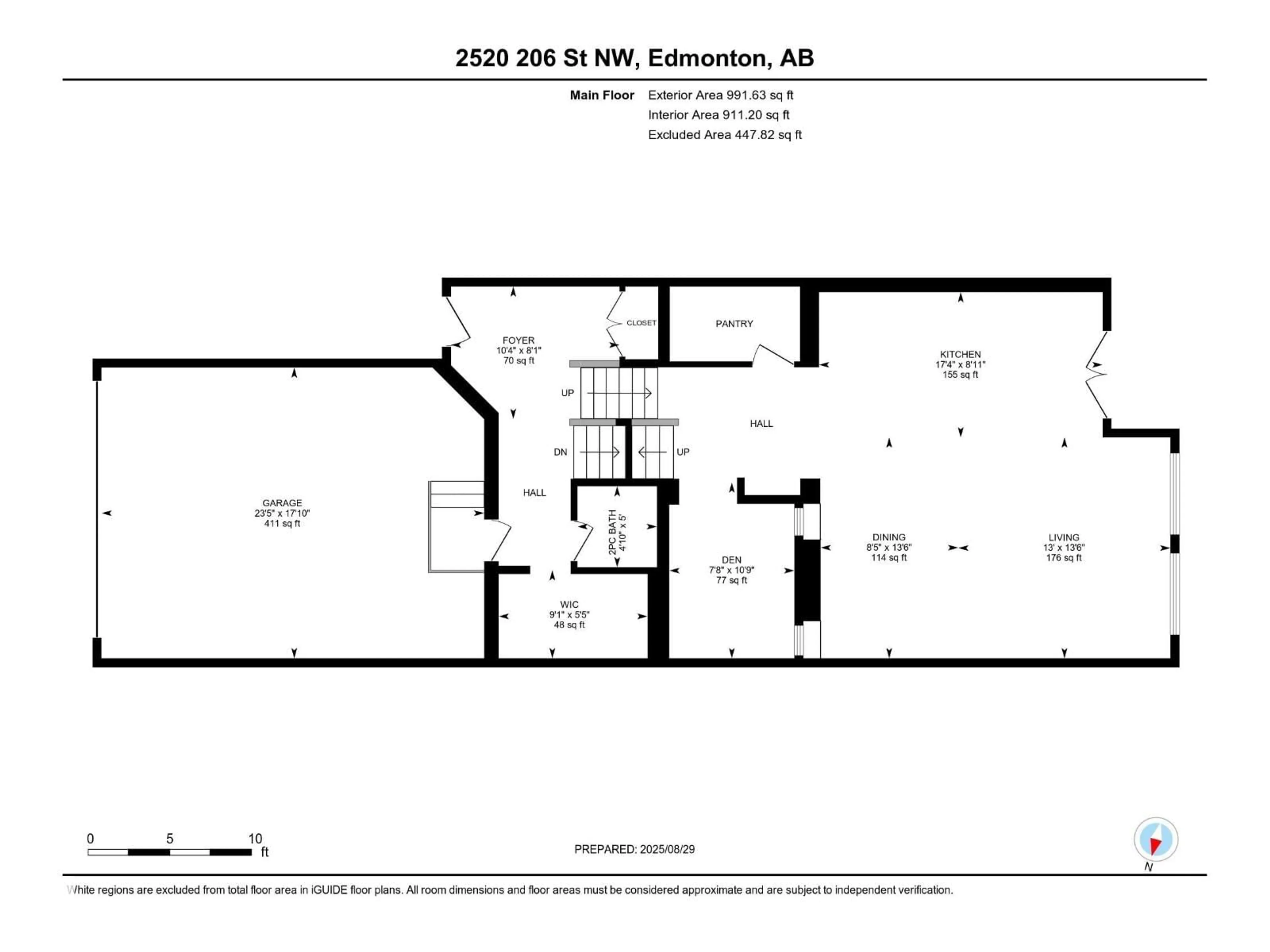 Floor plan for 2520 206 STREET NW, Edmonton Alberta T6M1P1