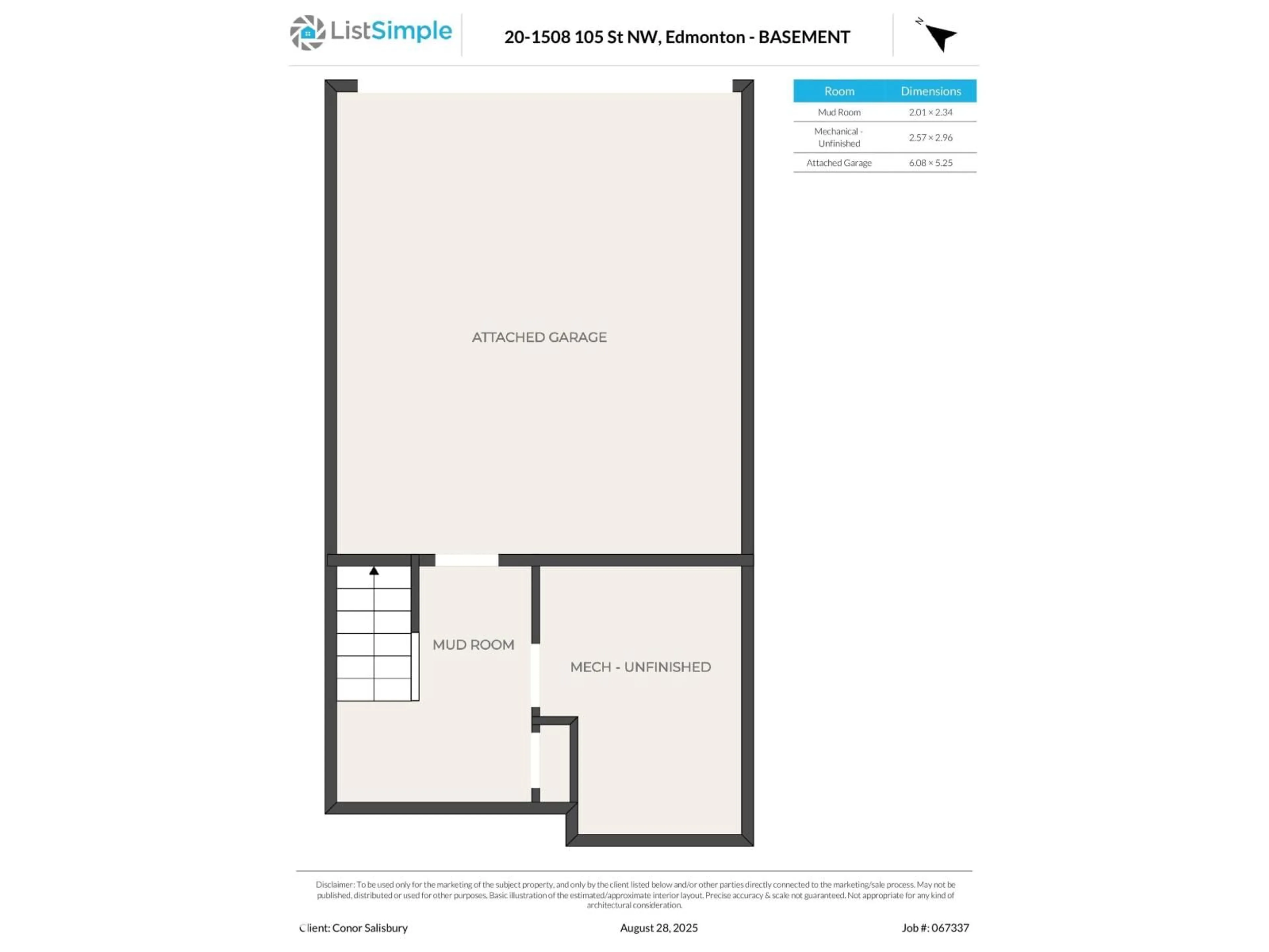 Floor plan for 20 - 1508 105 ST NW, Edmonton Alberta T6J5R8