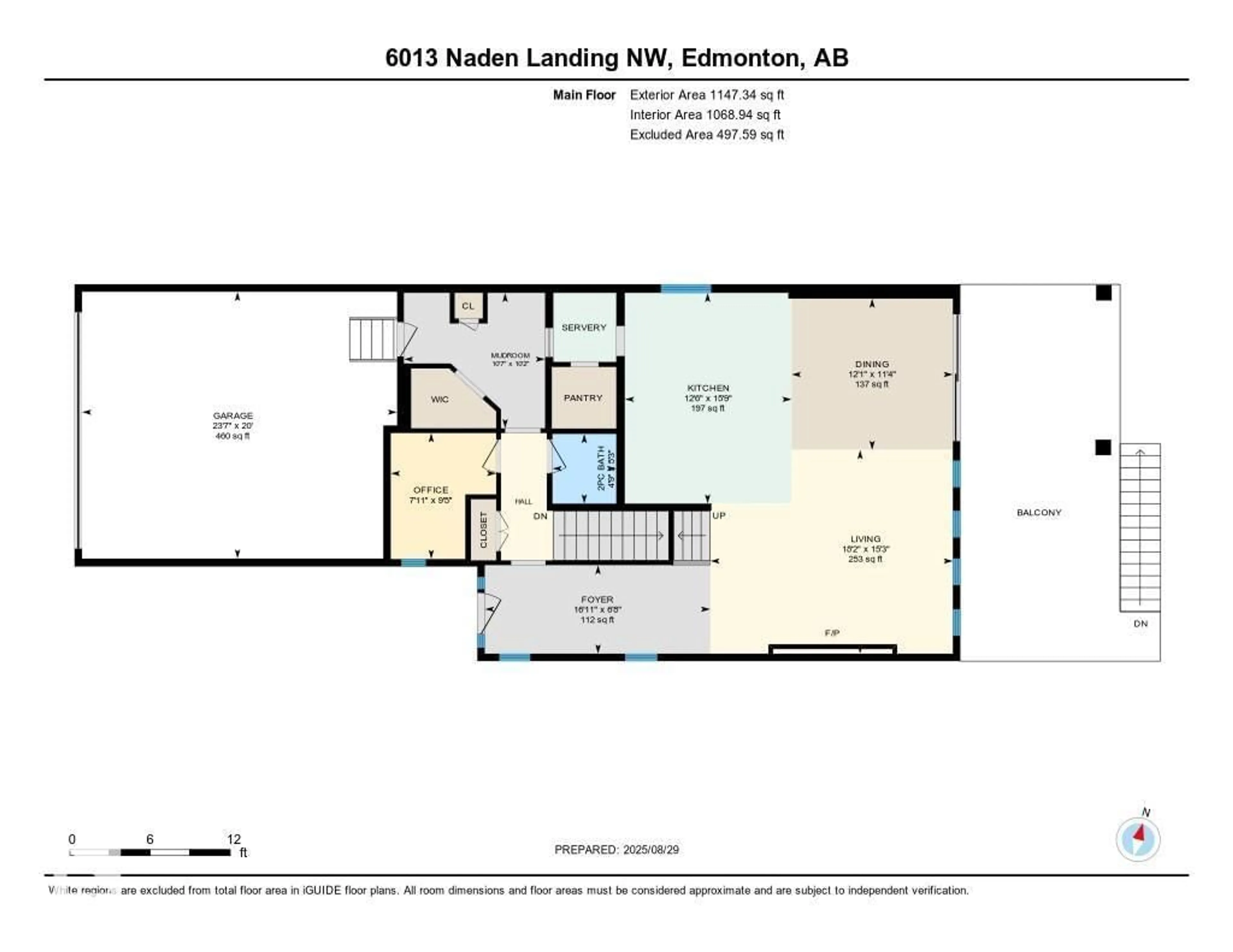 Floor plan for 6013 NADEN LANDING LD, Edmonton Alberta T5E6X6