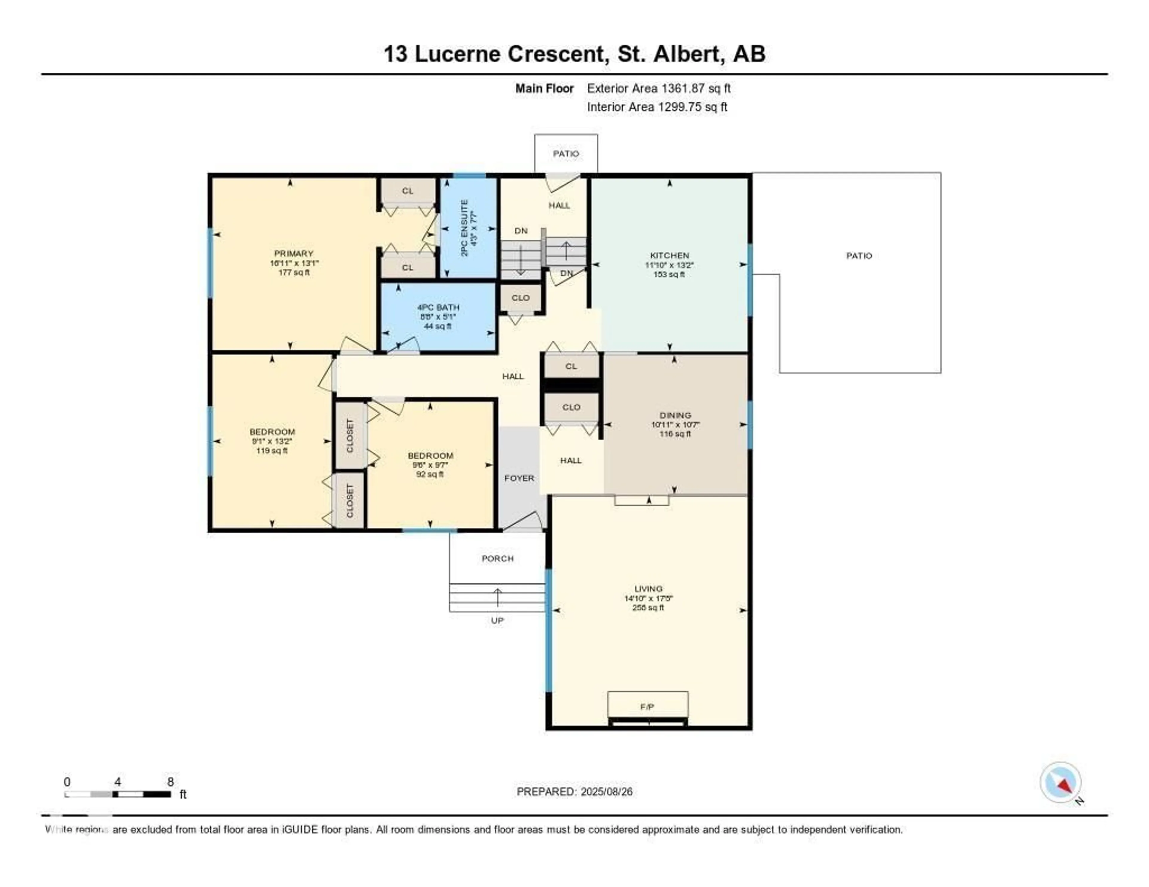 Floor plan for 13 LUCERNE CR, St. Albert Alberta T8N2R1