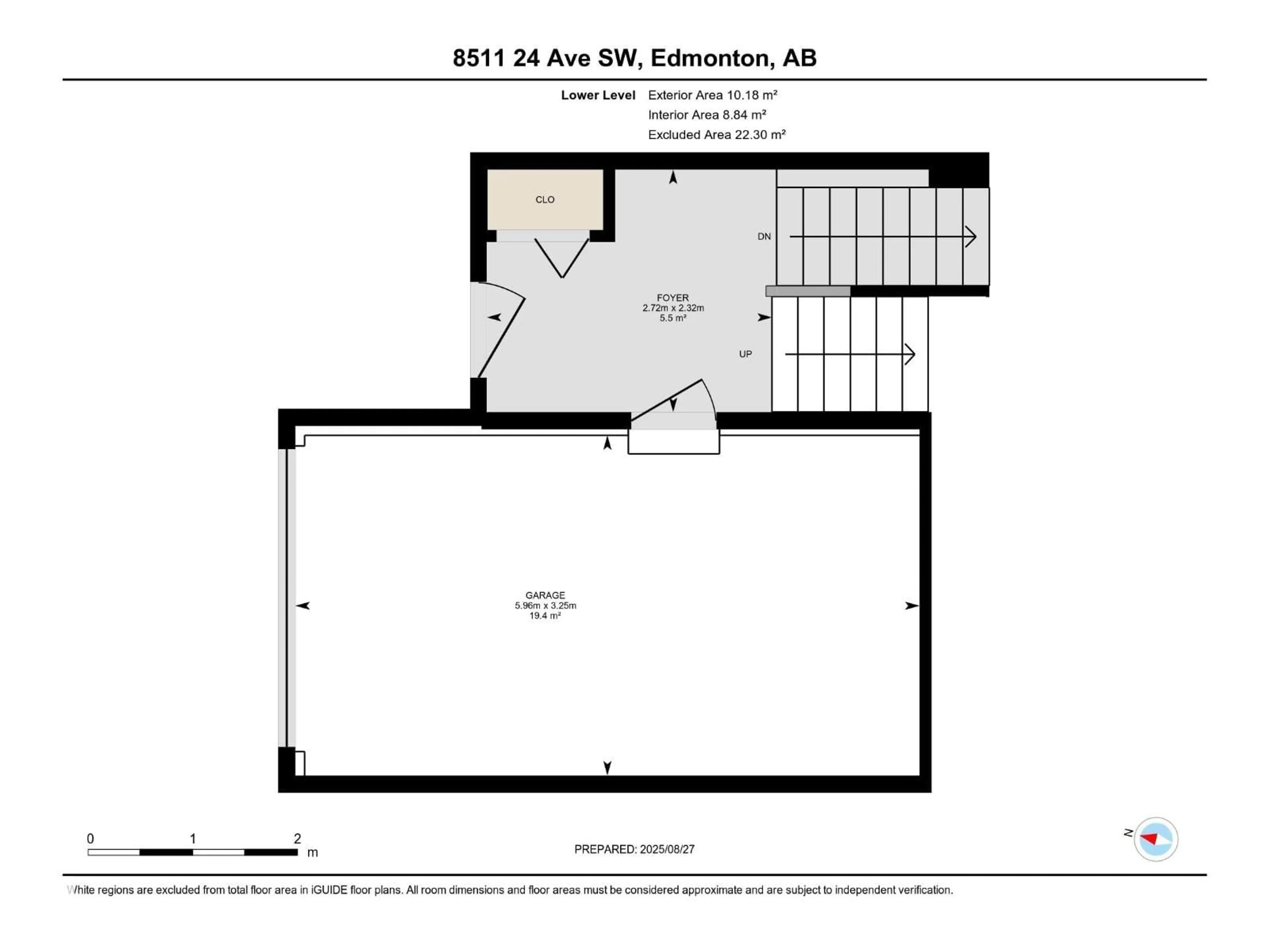Floor plan for SW - 8511 24 AVE, Edmonton Alberta T6X2G3