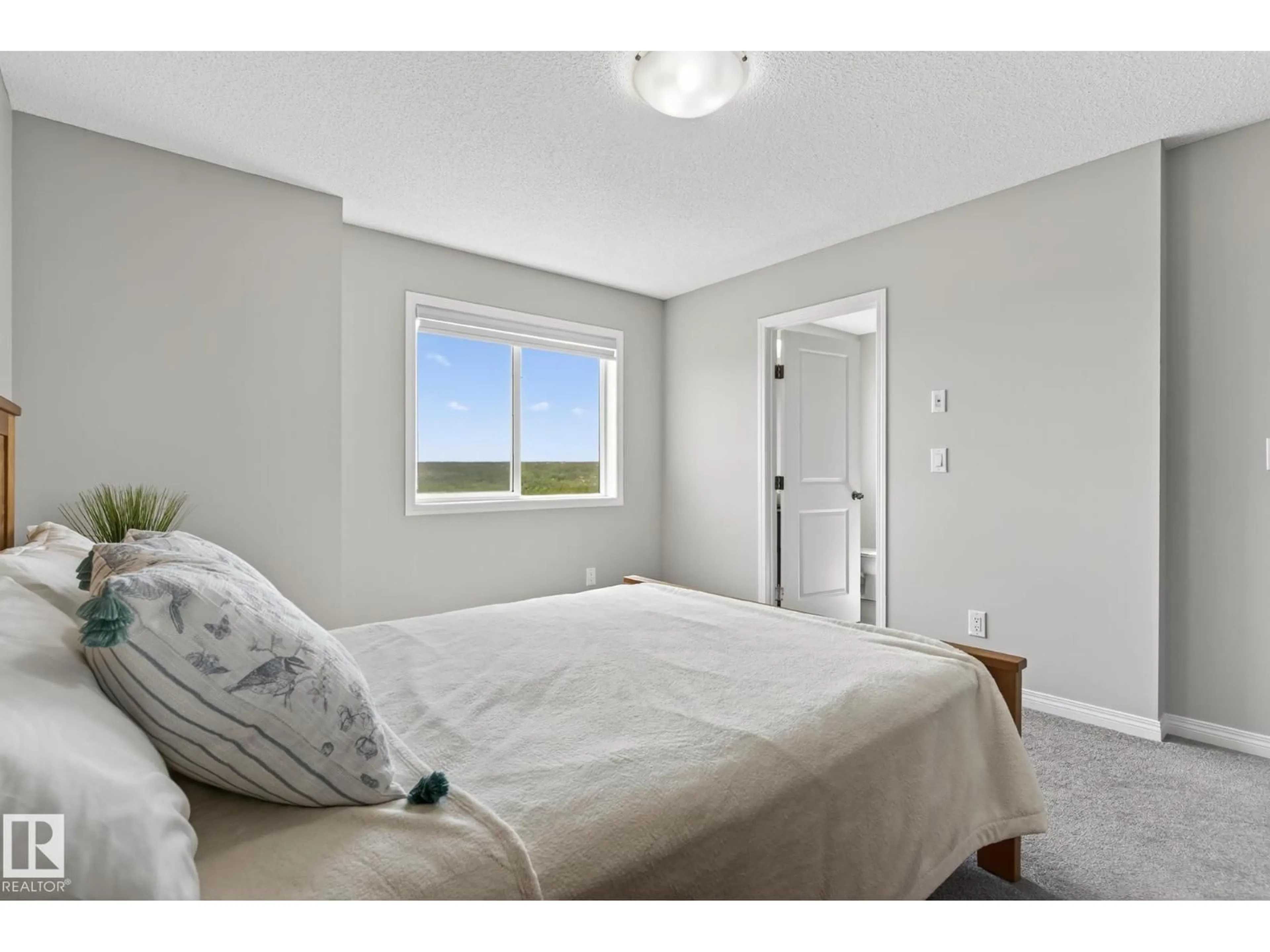 Bedroom with bed, unknown for #45 - 2072 WONNACOTT WY, Edmonton Alberta T6X2V7