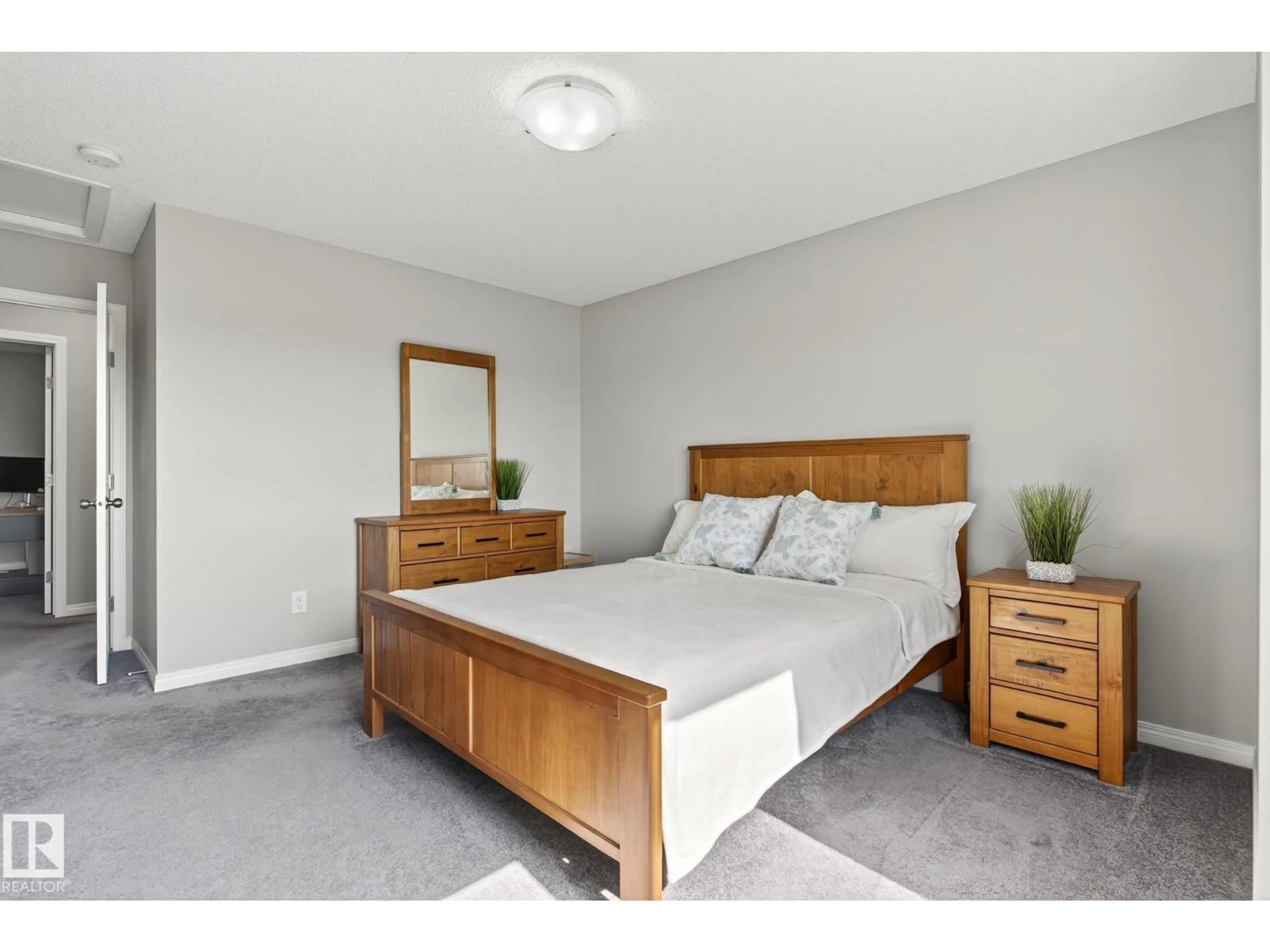 Bedroom with bed, unknown for #45 - 2072 WONNACOTT WY, Edmonton Alberta T6X2V7