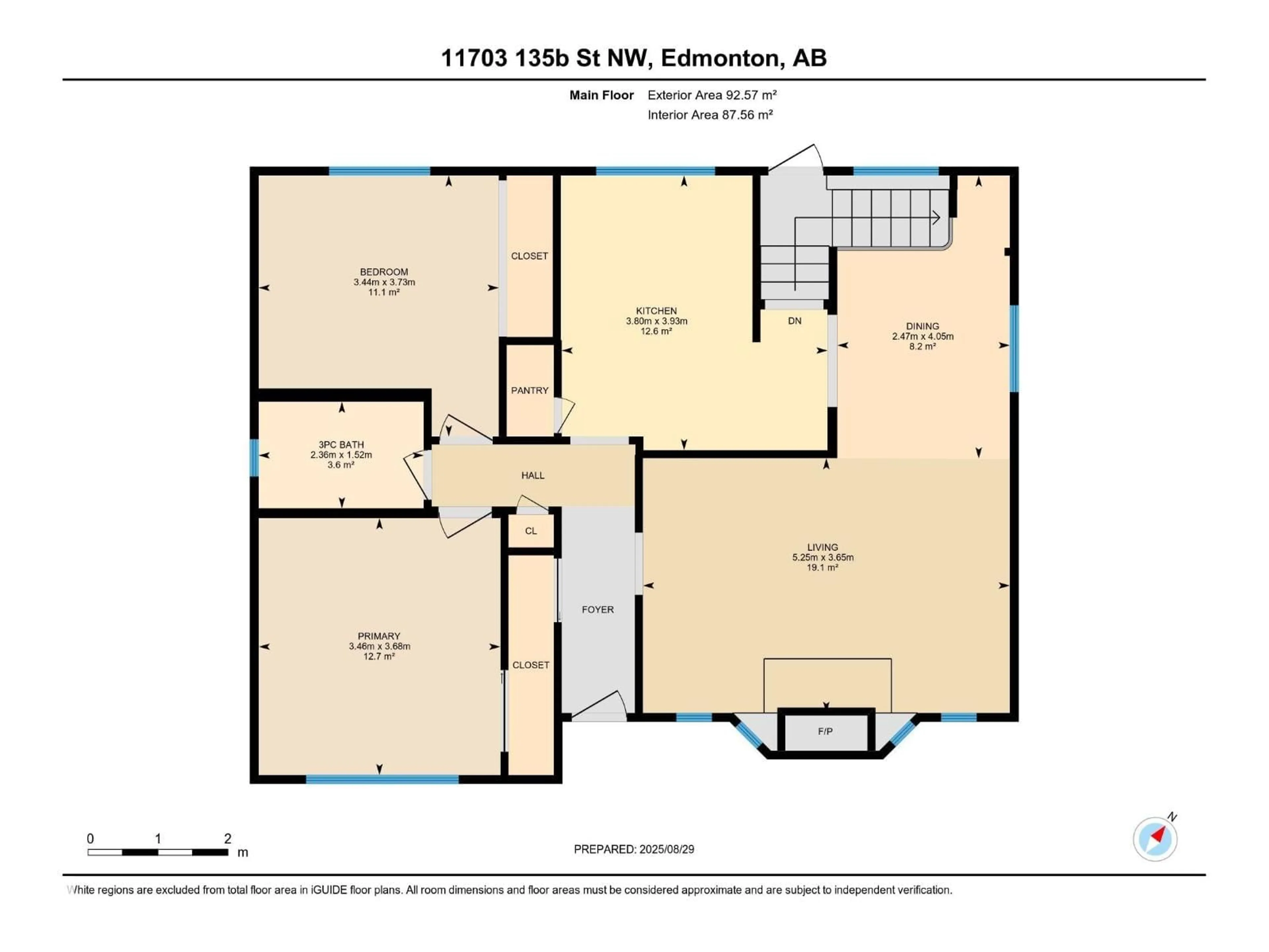 Floor plan for NW - 11703 135B ST, Edmonton Alberta T5M1L8
