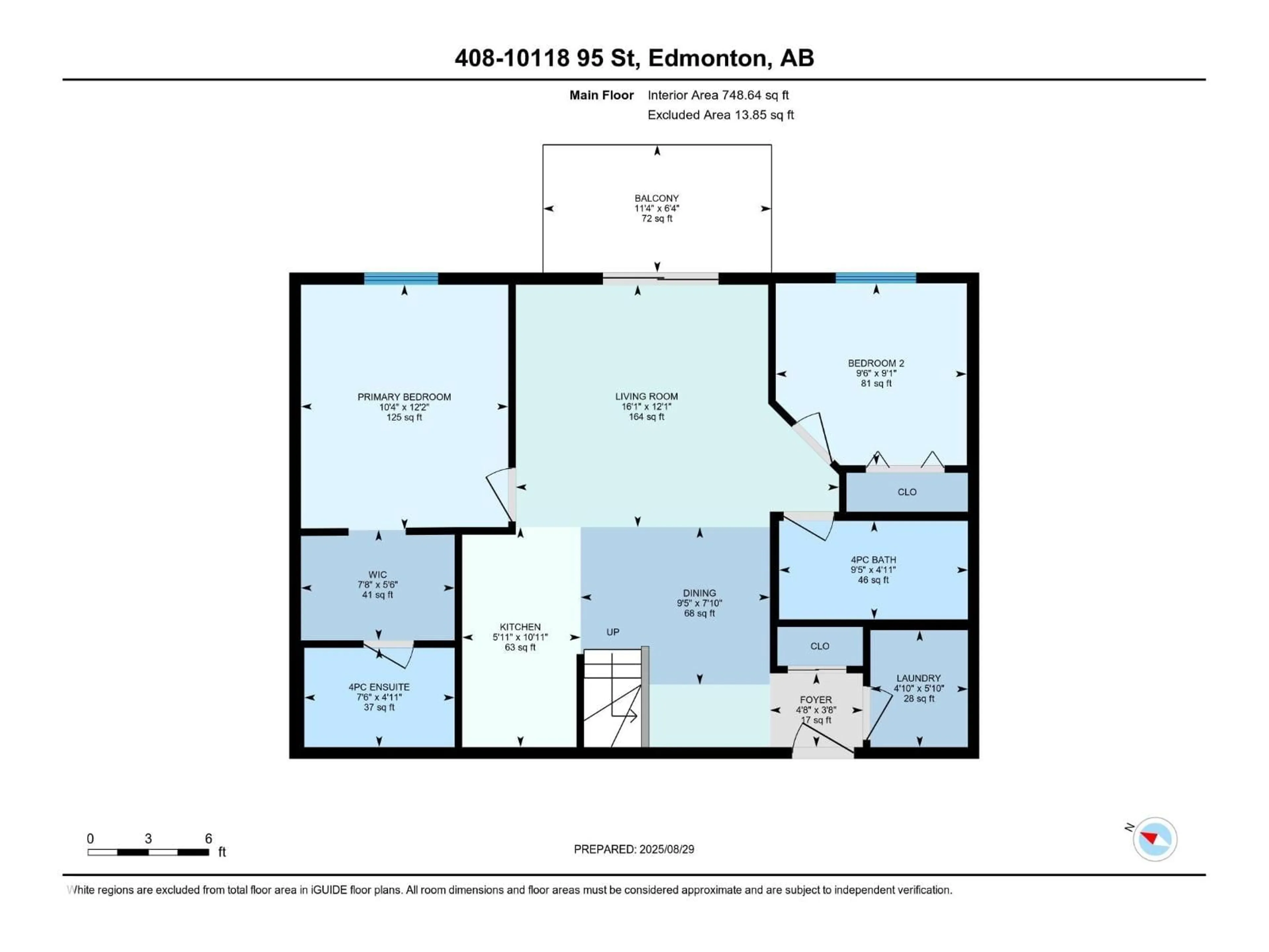 Floor plan for 408 - 10118 95 ST, Edmonton Alberta T5H4R6