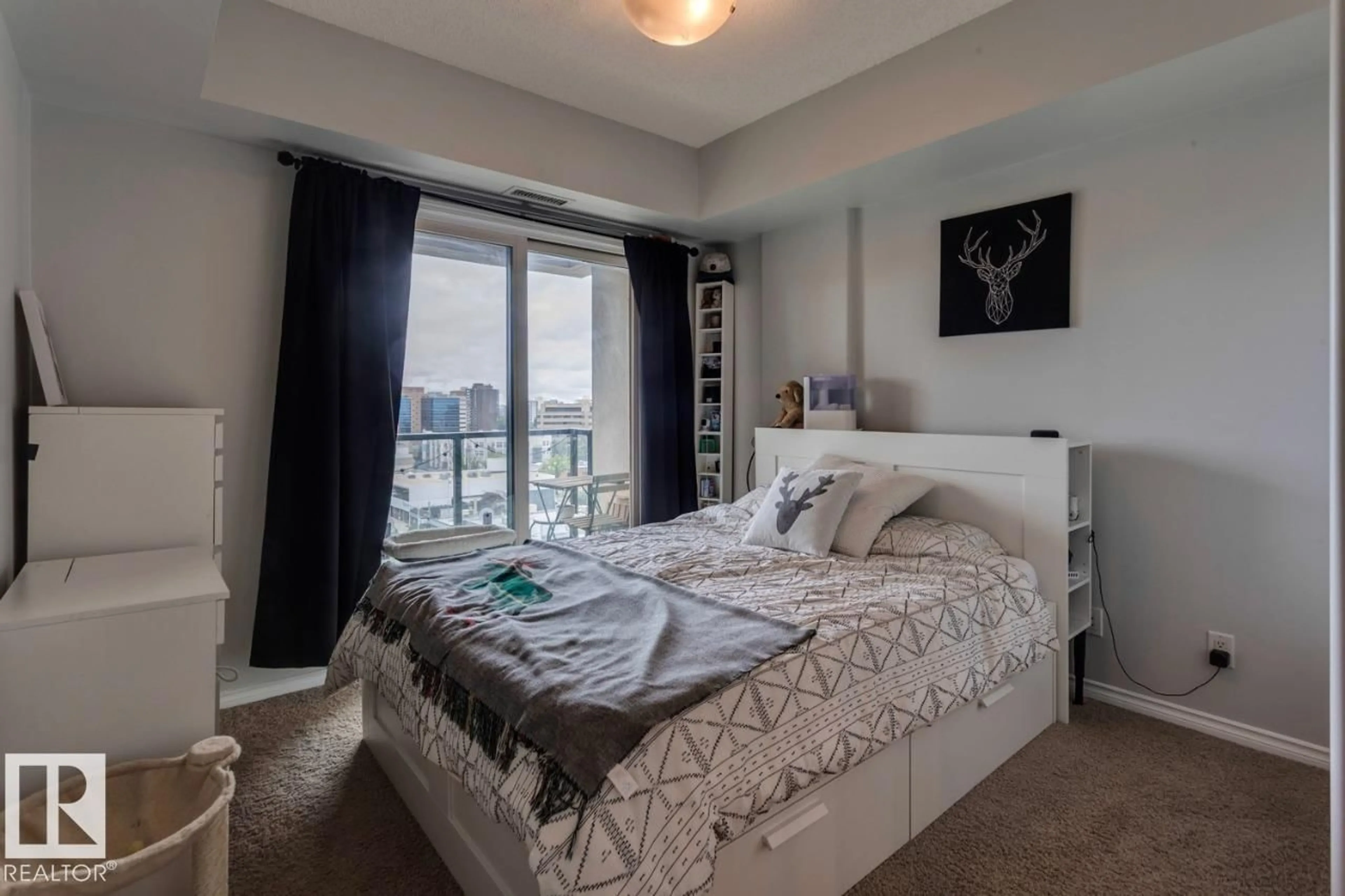 Bedroom with bed, unknown for 904 - 10303 111 ST, Edmonton Alberta T5K0C6