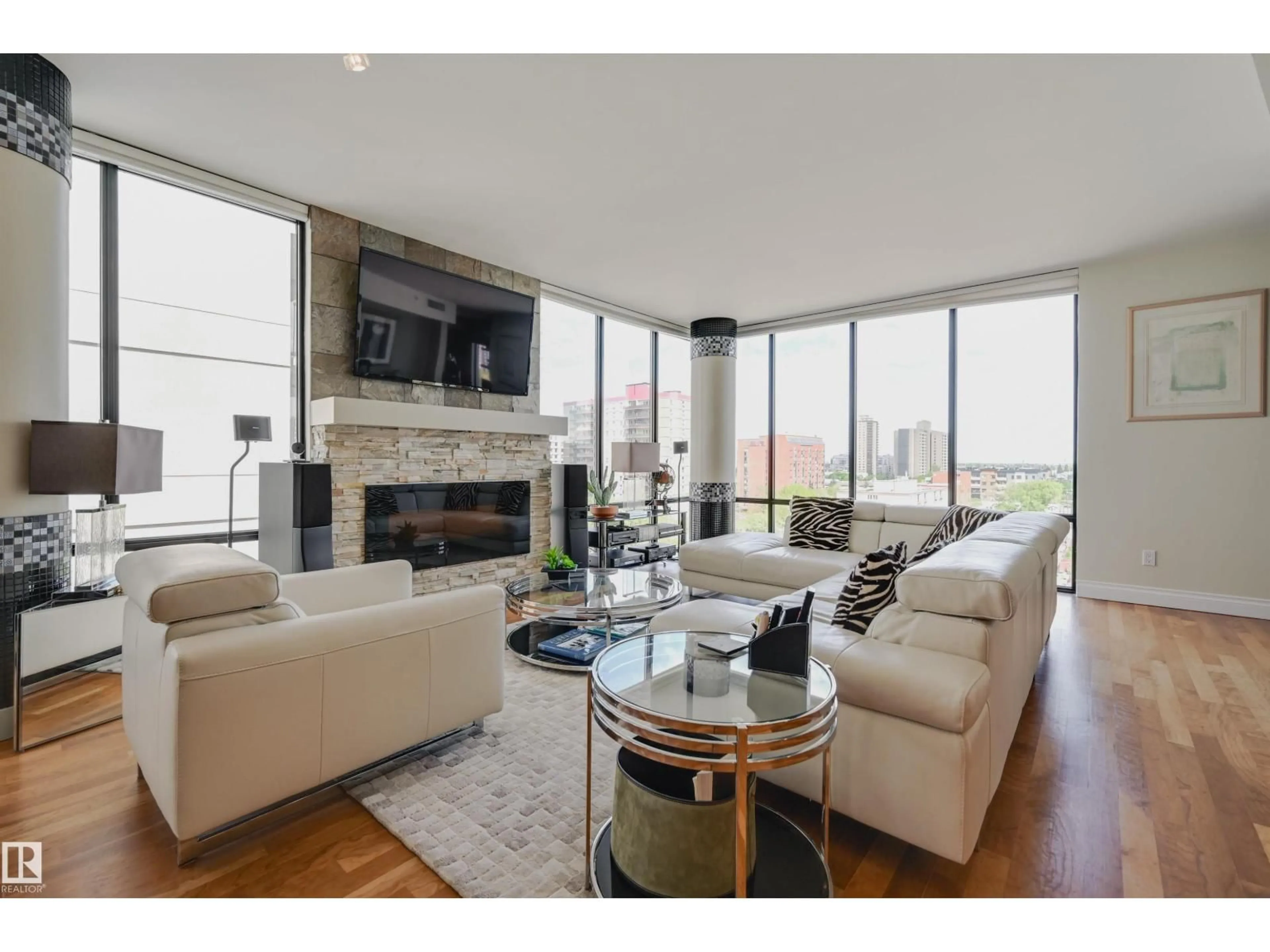 Living room with furniture, unknown for #802 - 10028 119 ST, Edmonton Alberta T5K1Y8