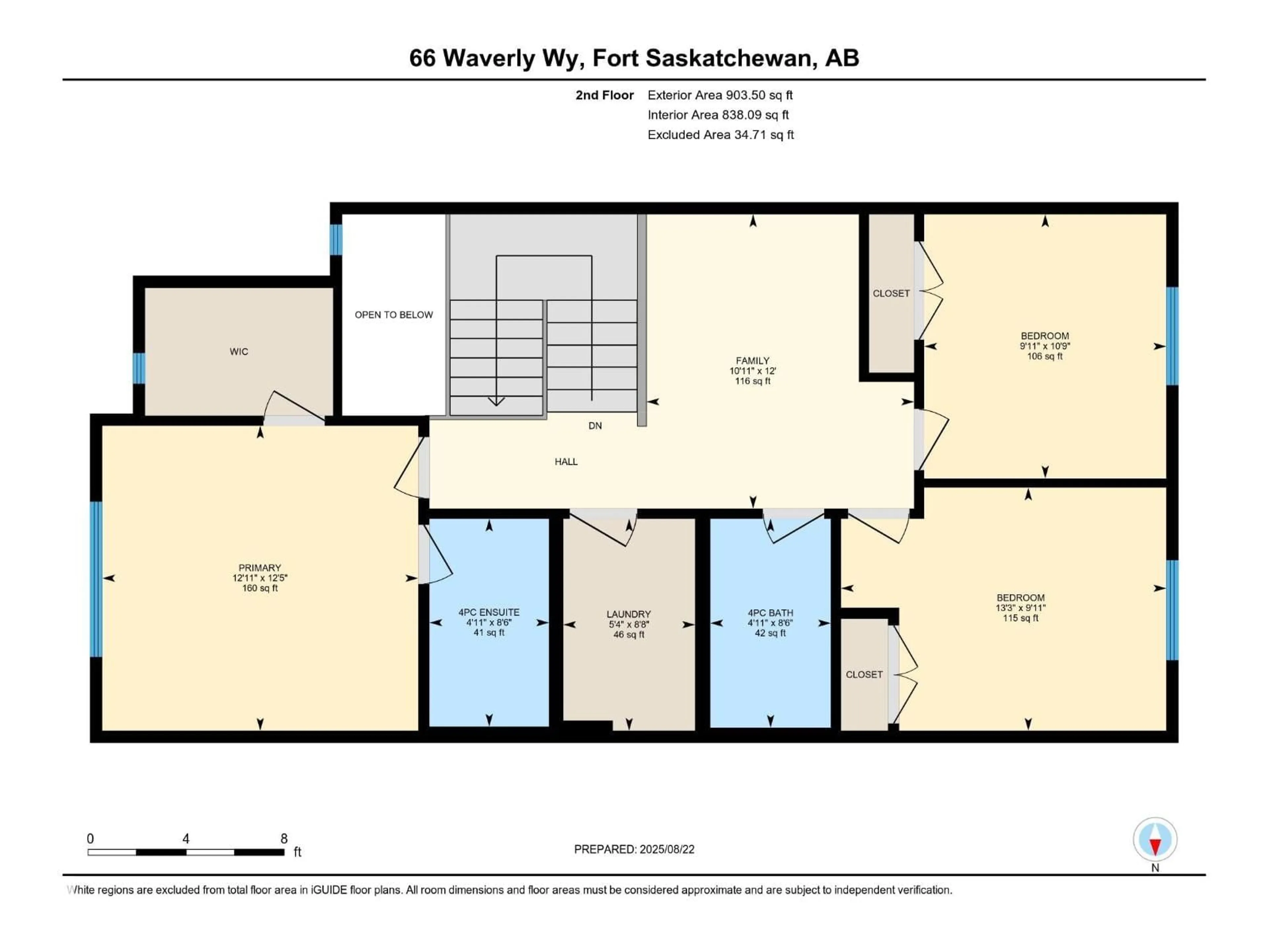Floor plan for 66 WAVERLY WAY, Fort Saskatchewan Alberta T8L3L7