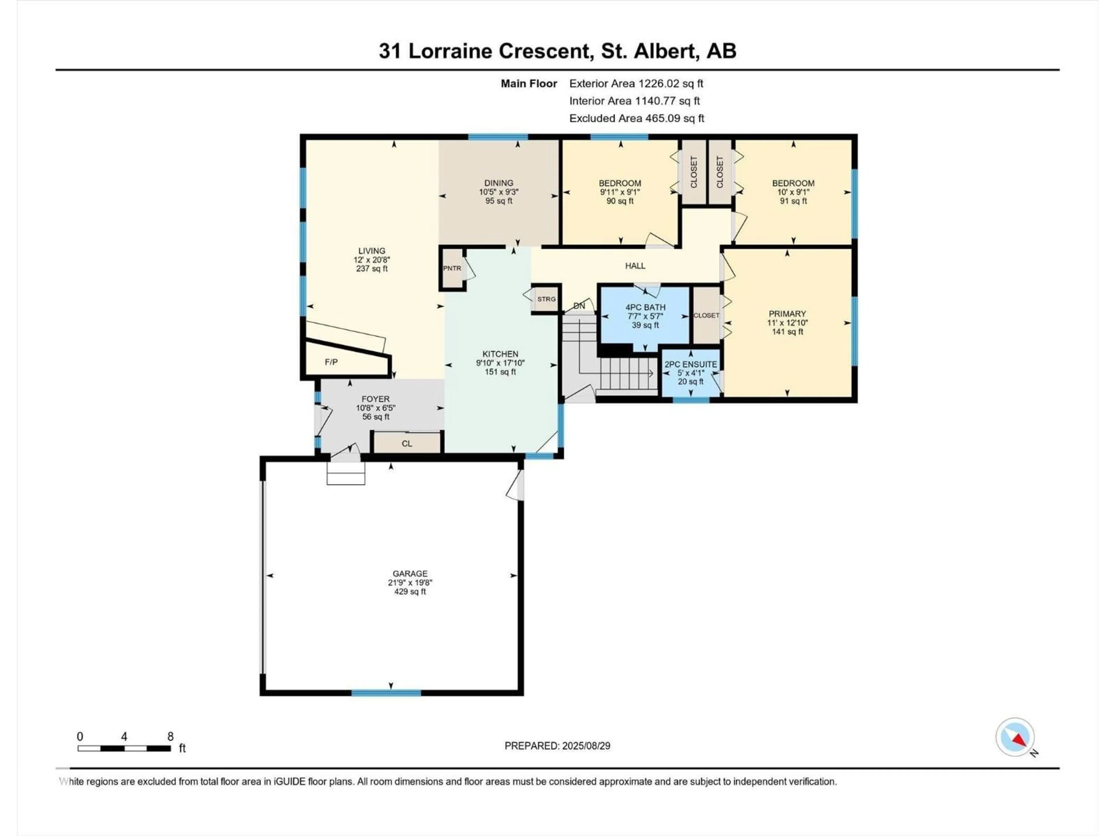 Floor plan for 31 LORRAINE CR, St. Albert Alberta T8N2R4