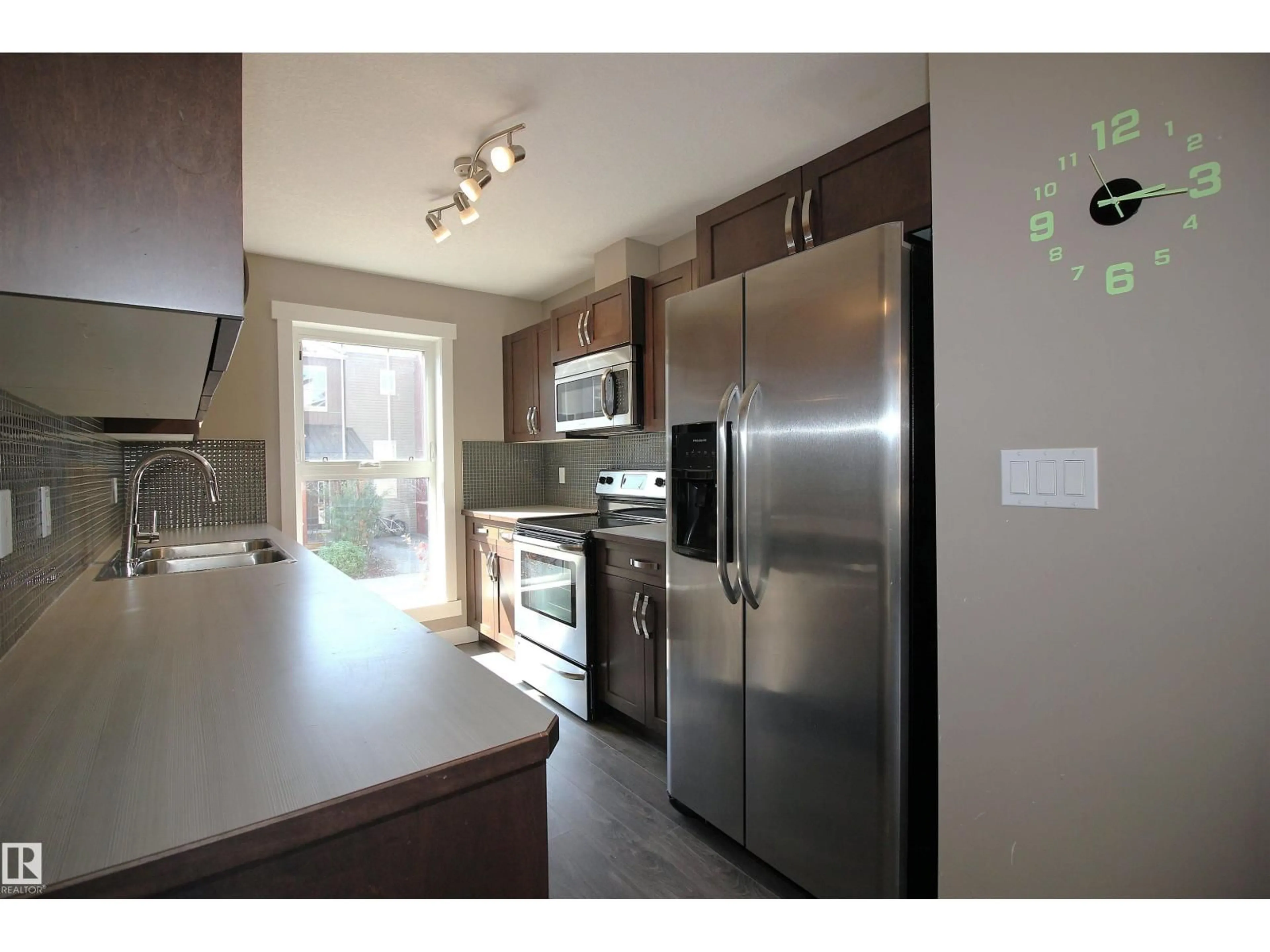 Standard kitchen, wood/laminate floor for #281 - 401 SOUTHFORK DR, Leduc Alberta T9E0X1