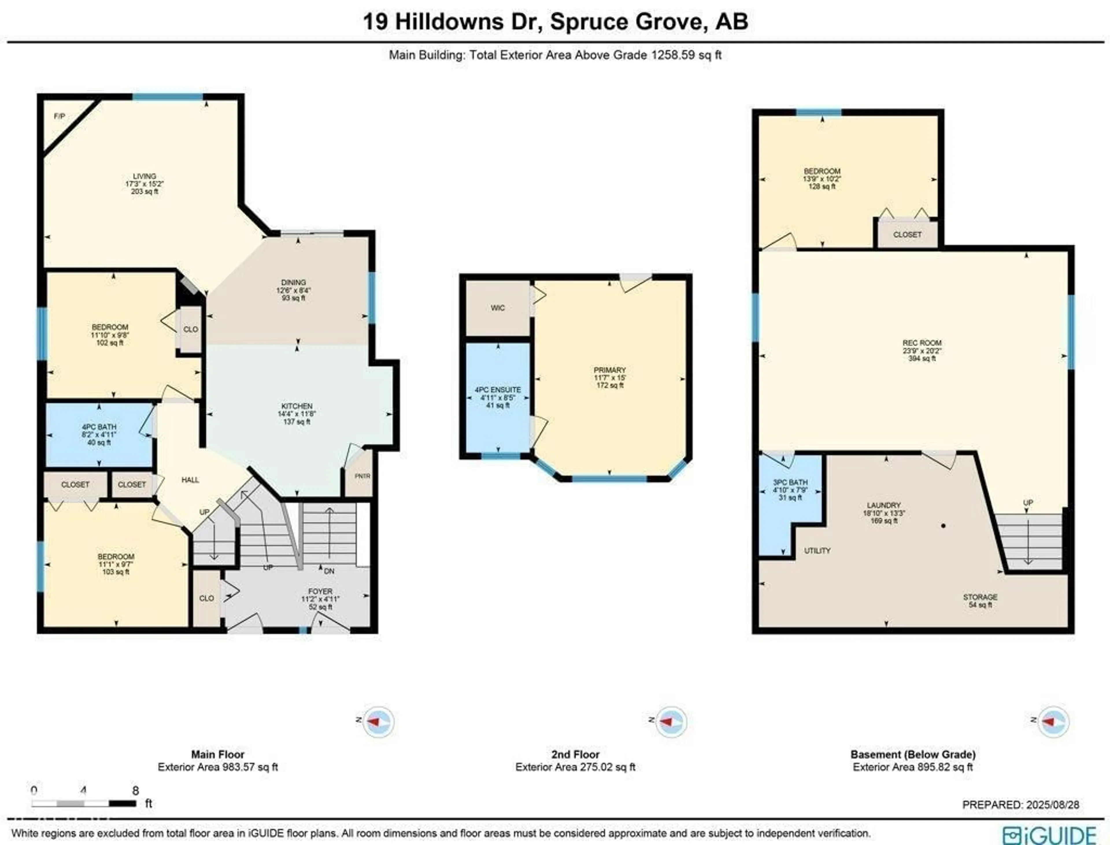 Floor plan for 19 HILLDOWNS DR, Spruce Grove Alberta T7X4P7