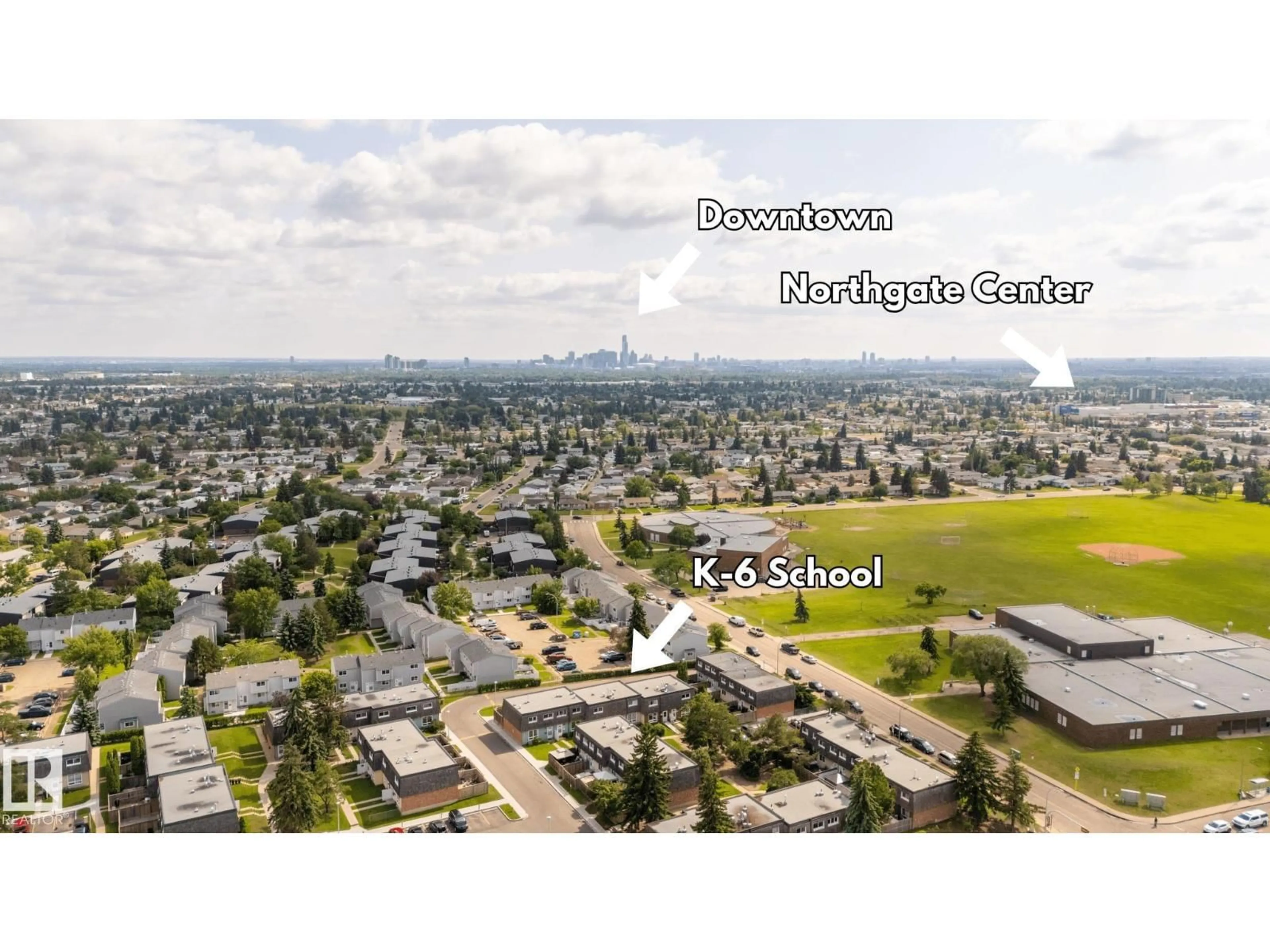 A pic from outside/outdoor area/front of a property/back of a property/a pic from drone, street for 170 MAYFAIR MEWS ME, Edmonton Alberta T5E5R7