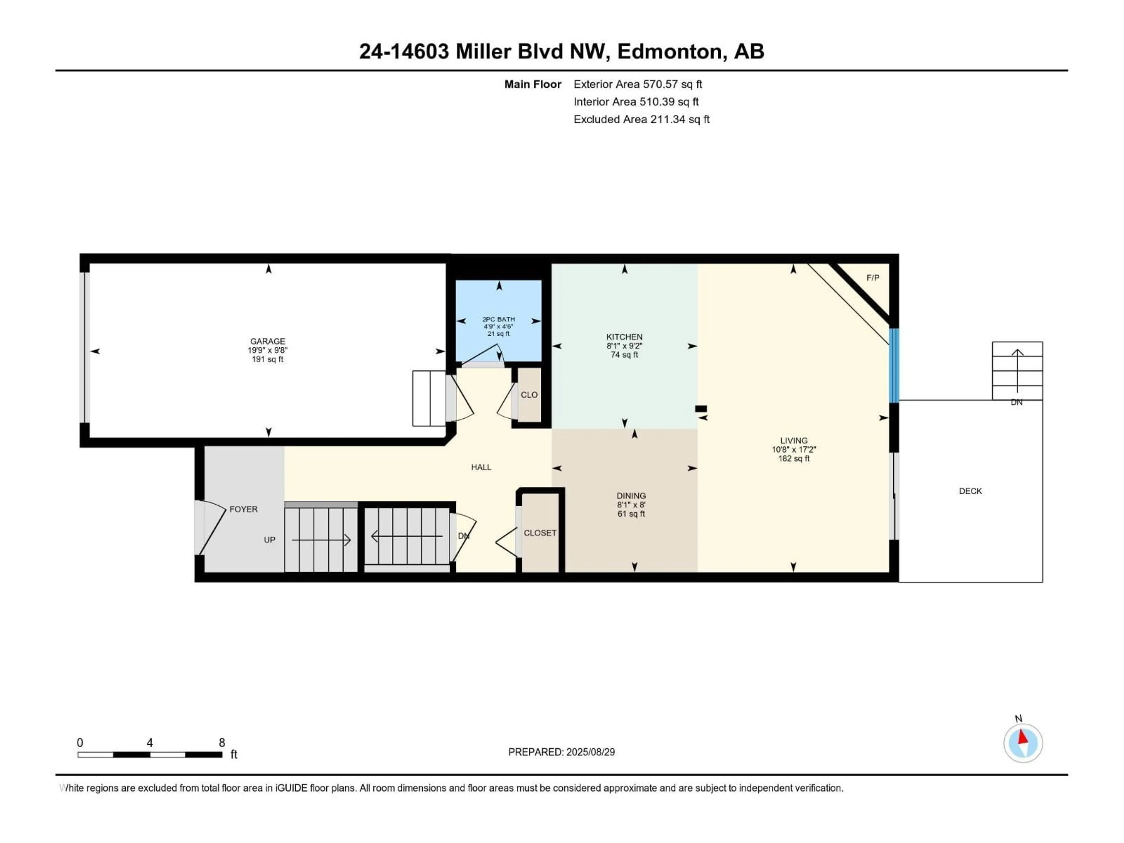 Floor plan for 14603 NW - 24 MILLER BV, Edmonton Alberta T5Y3B6