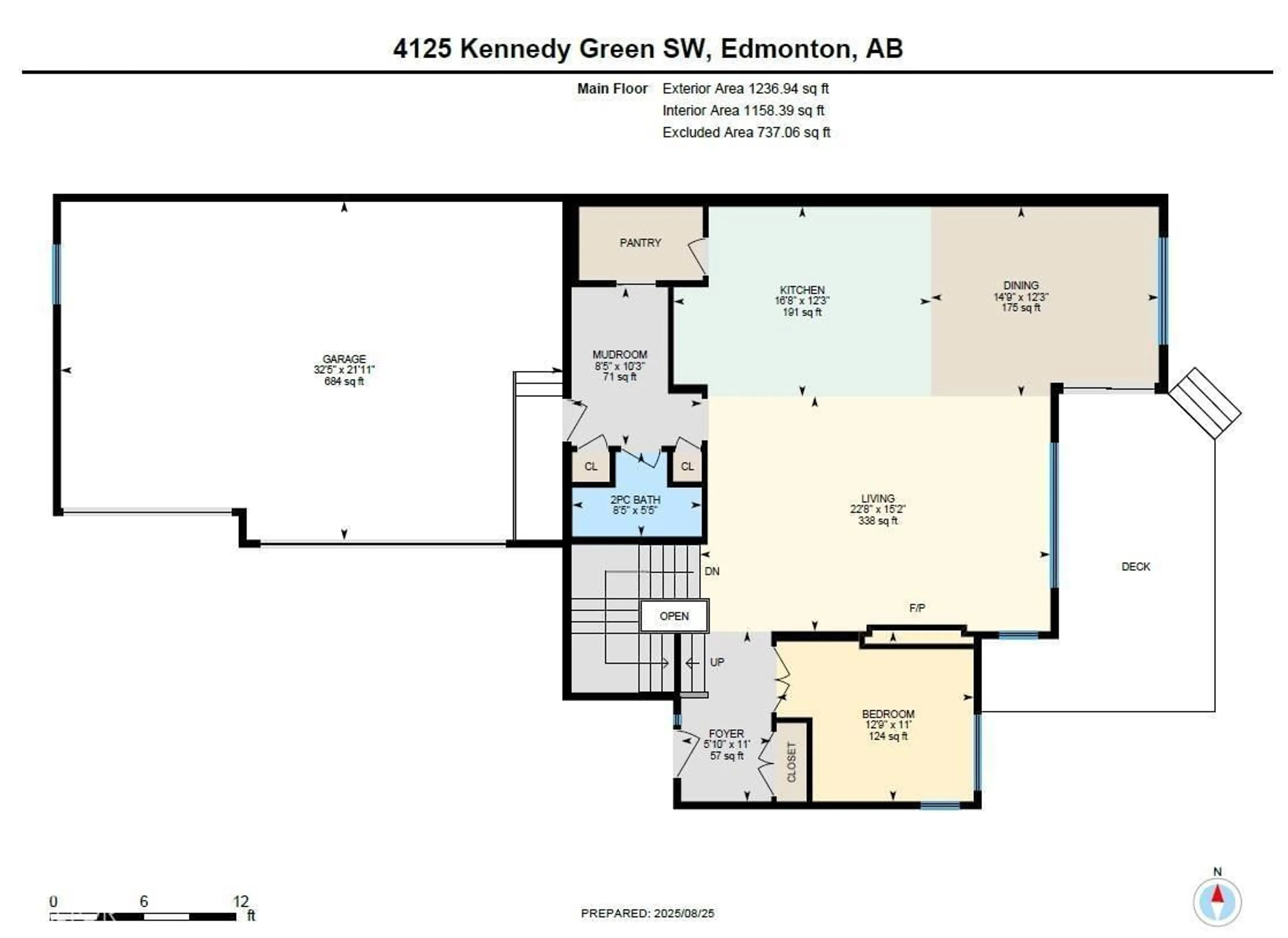 Floor plan for 4125 KENNEDY GREEN, Edmonton Alberta T6W3B1