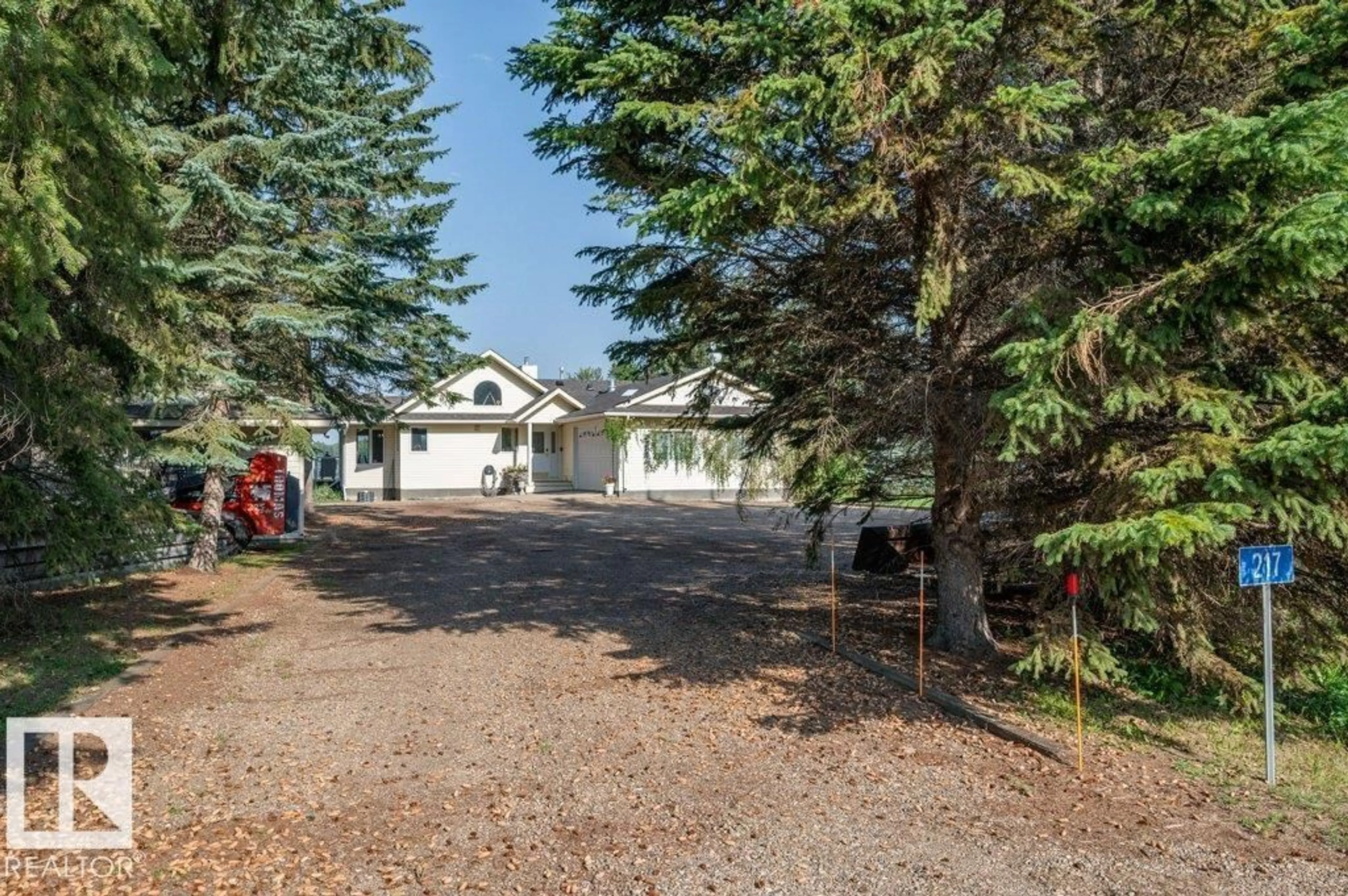 A pic from outside/outdoor area/front of a property/back of a property/a pic from drone, mountain view for 217 LABONTE DRIVE, Rural Athabasca County Alberta T0A0M0
