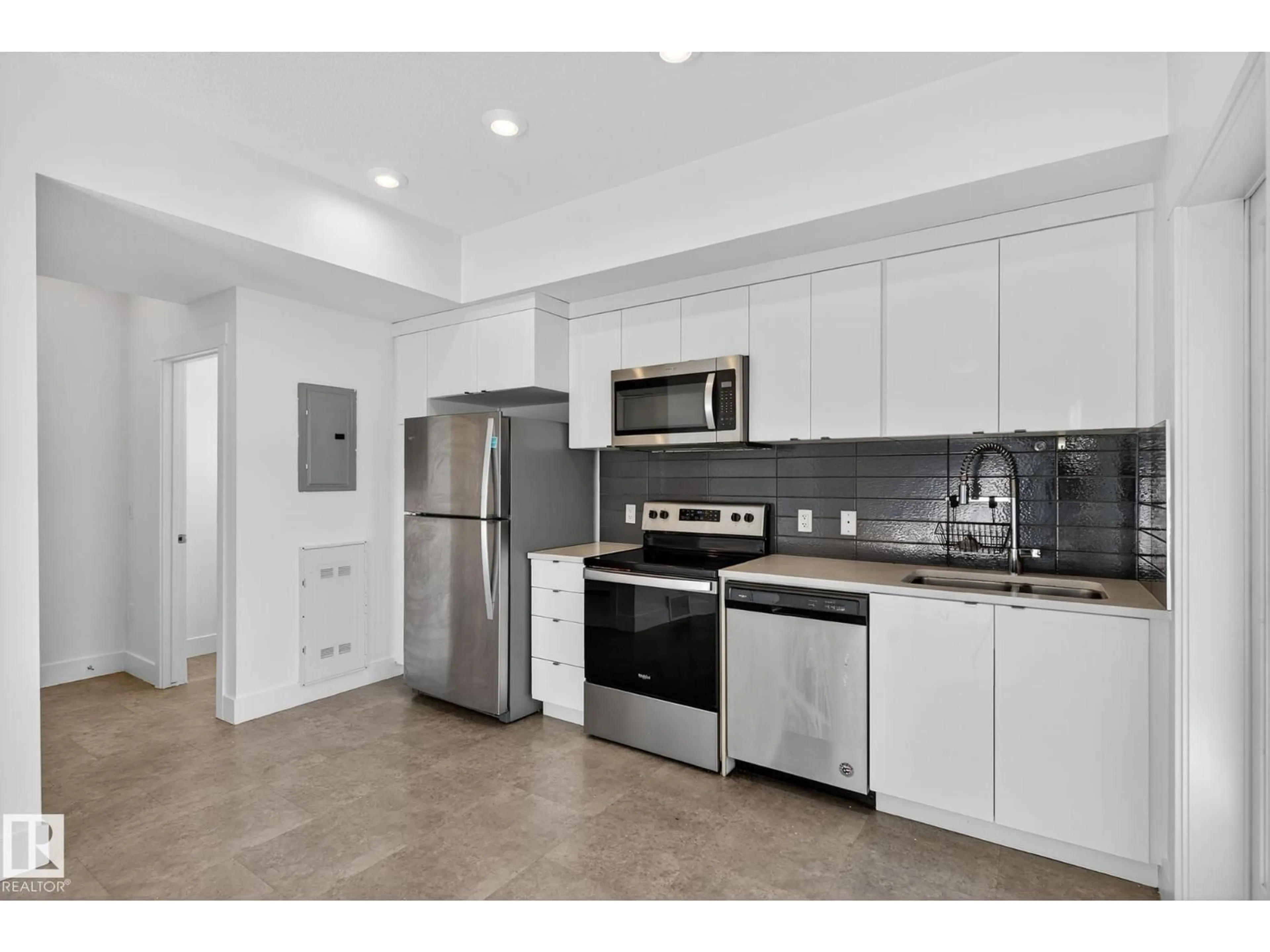 Standard kitchen, ceramic/tile floor for 14 - 446 ALLARD BV, Edmonton Alberta T6W3S7