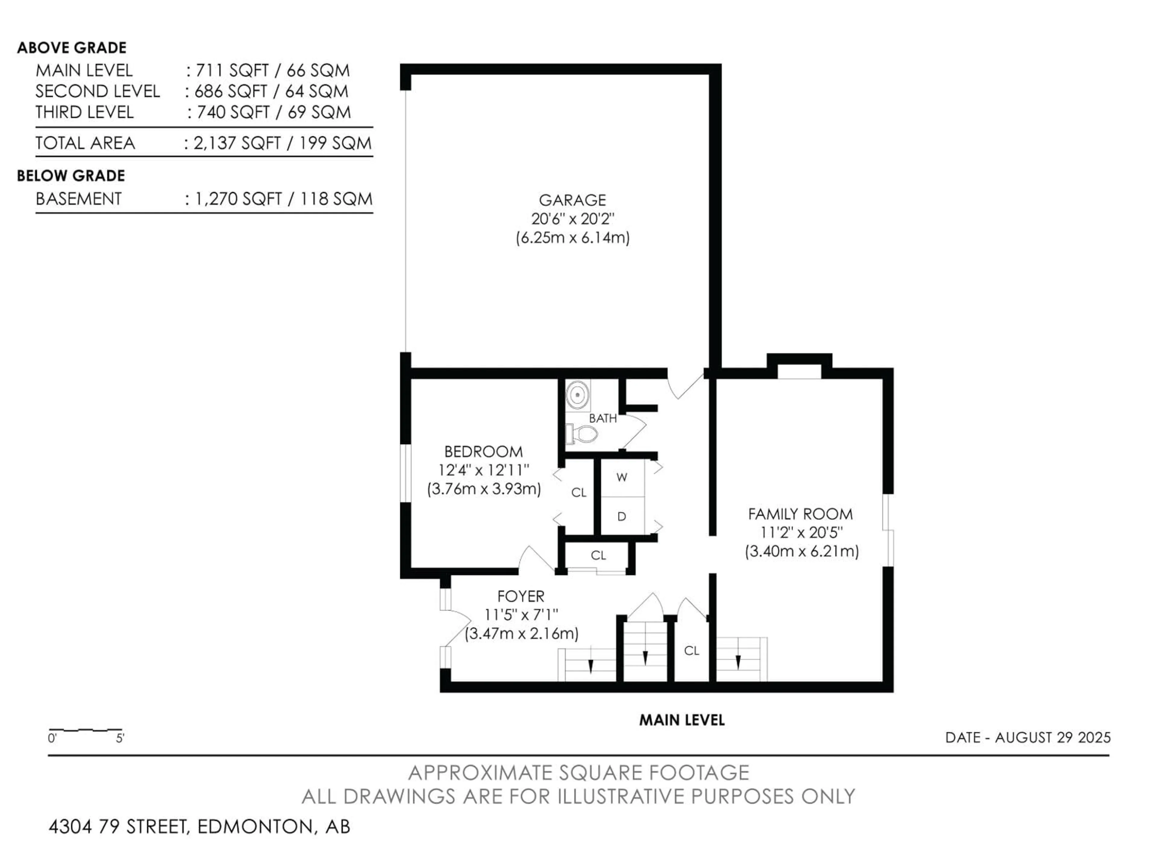 Floor plan for 4304 79 ST, Edmonton Alberta T9E0R7