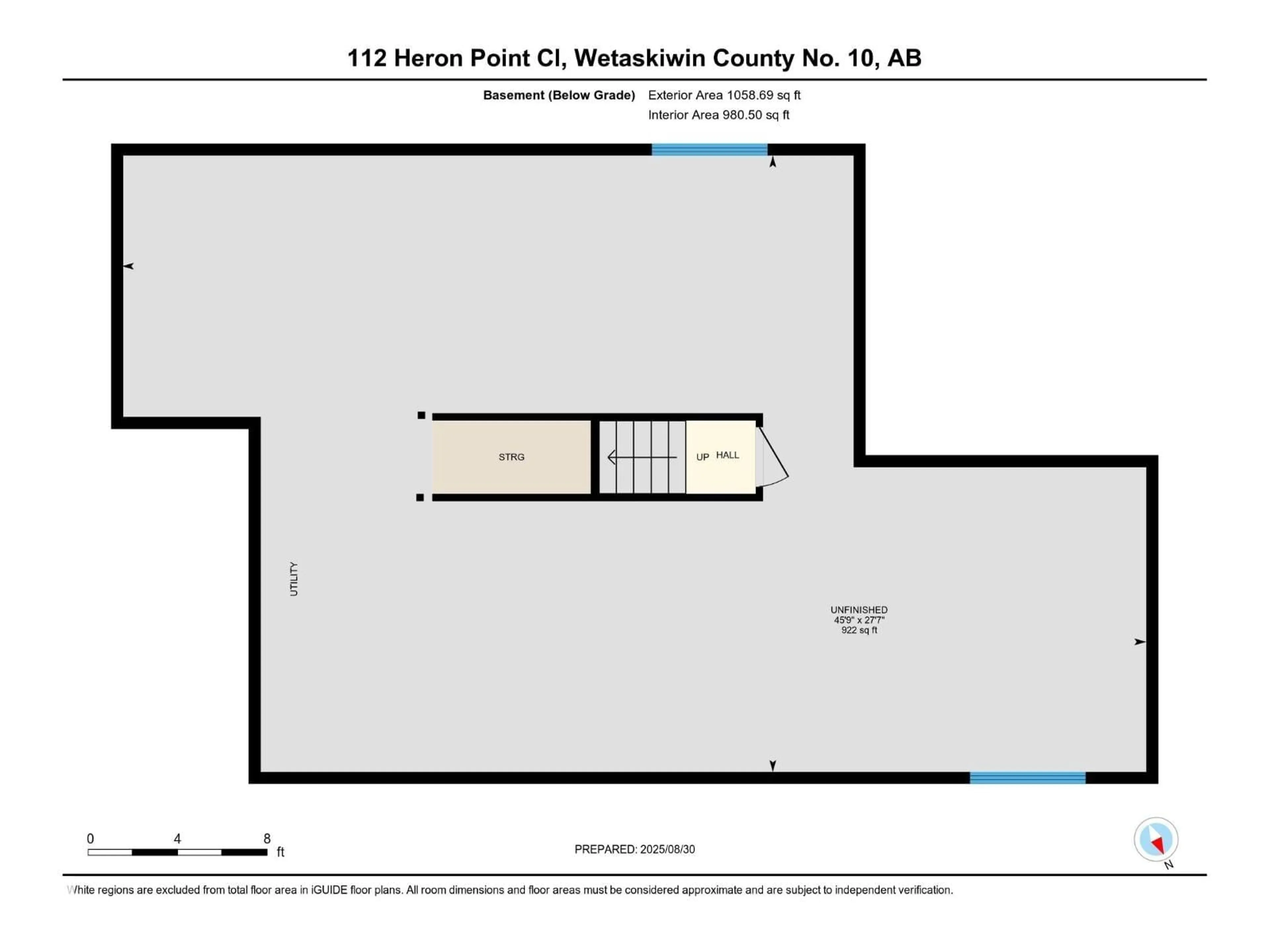 Floor plan for 112 HERON POINT CL, Rural Wetaskiwin County Alberta T0C2V0