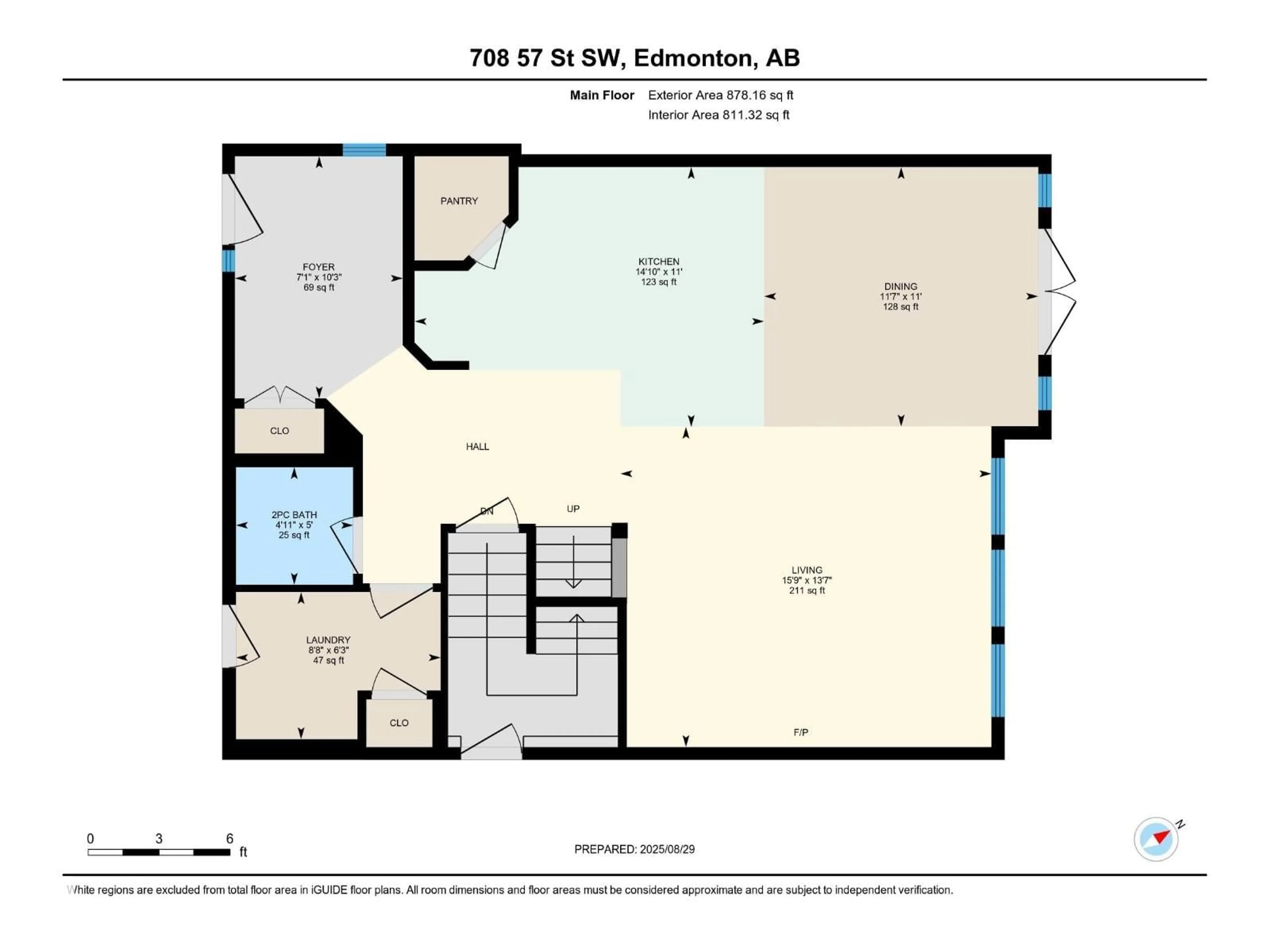 Floor plan for 708 57 ST, Edmonton Alberta T6X0U6