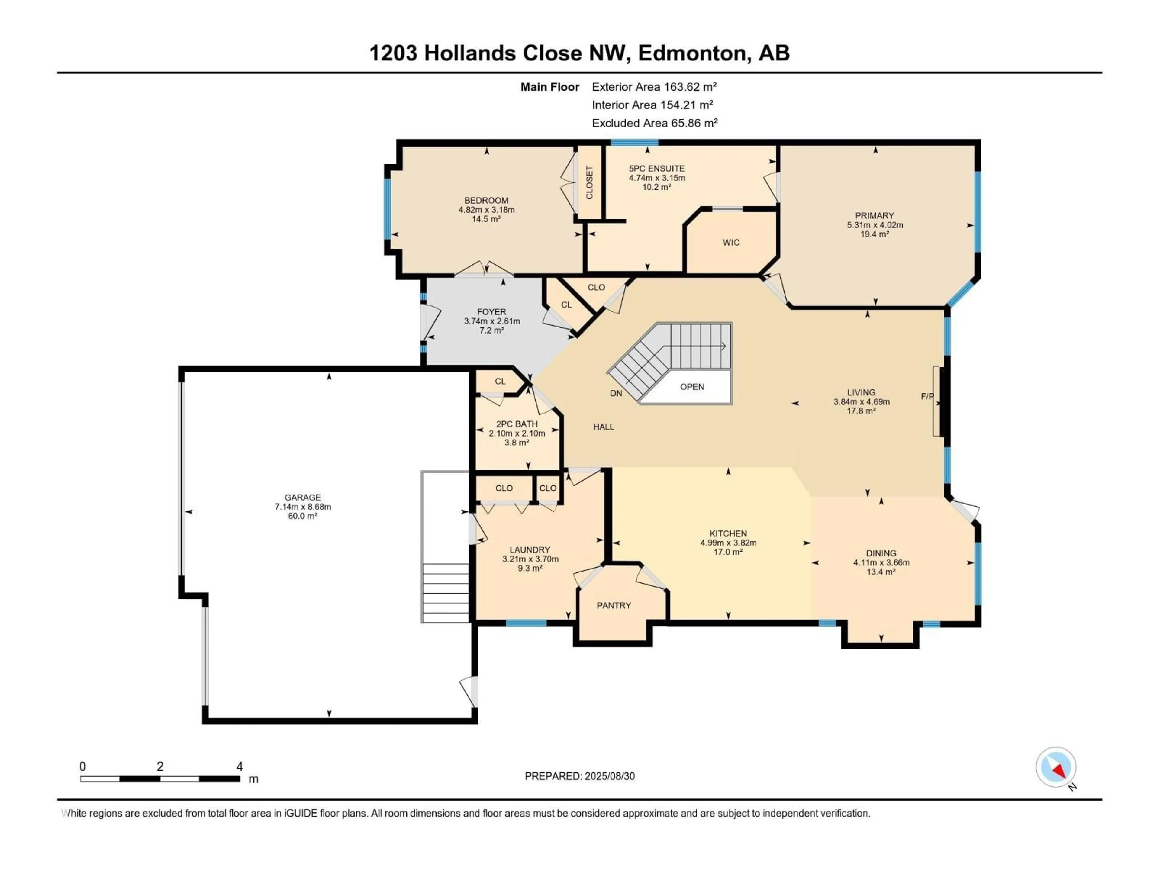 Floor plan for 1203 HOLLANDS CL, Edmonton Alberta T6R3L2