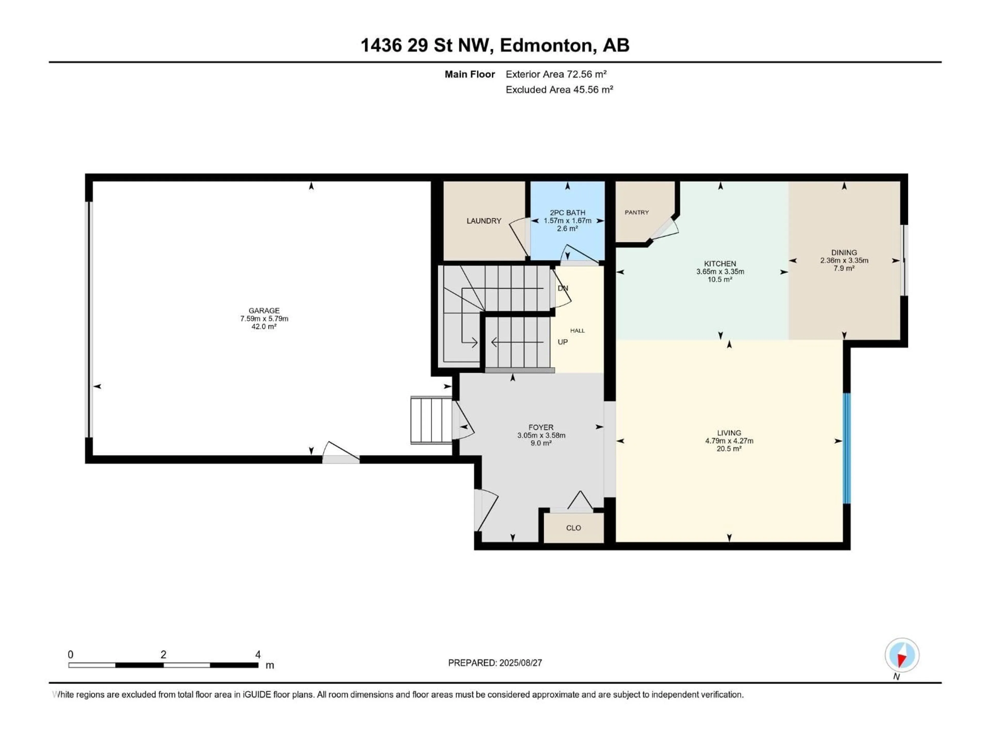 Floor plan for 1436 29 STREET, Edmonton Alberta T6T1A8