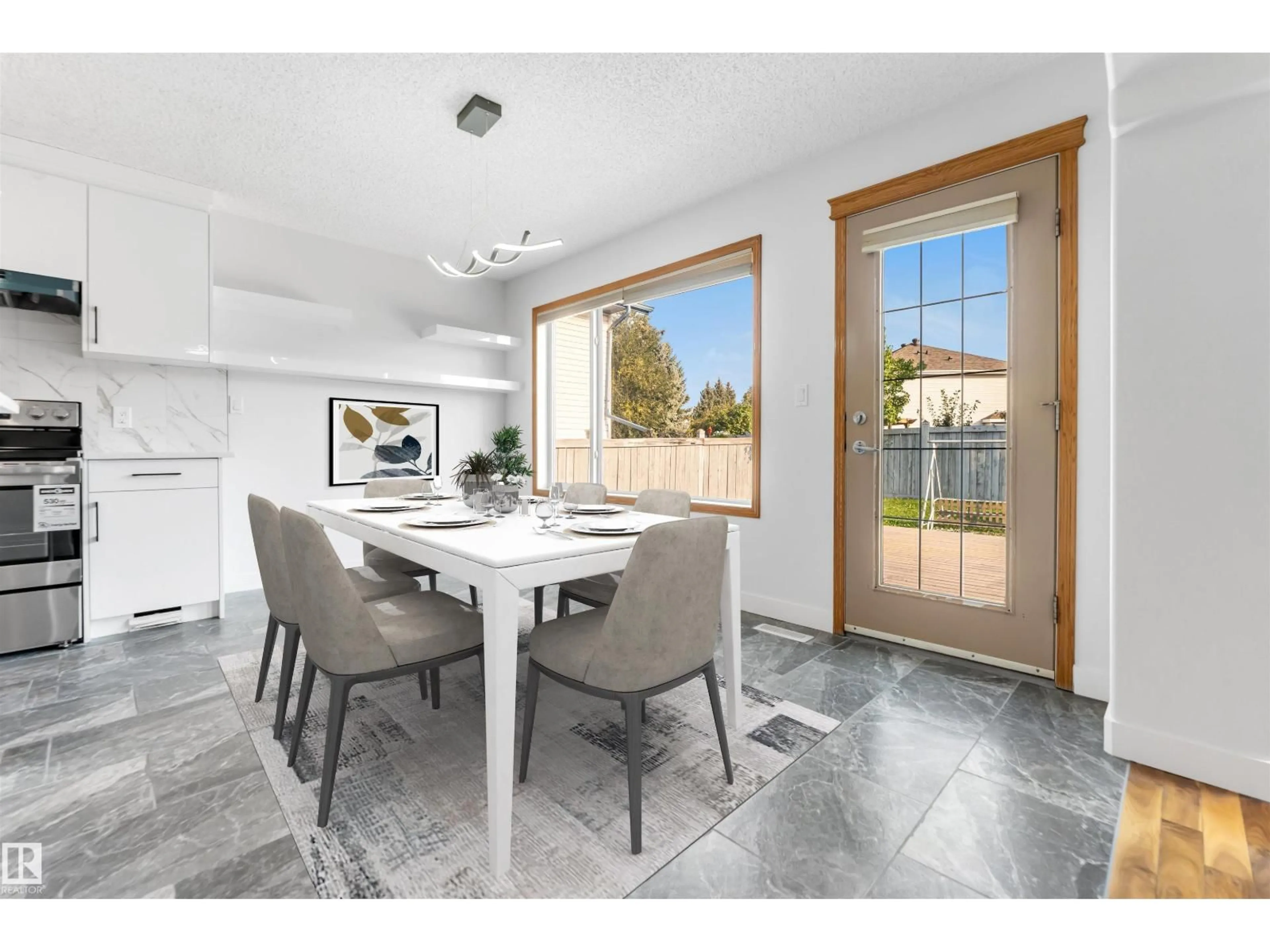 Dining room, ceramic/tile floor for 10621 175A AV, Edmonton Alberta T5X6C1