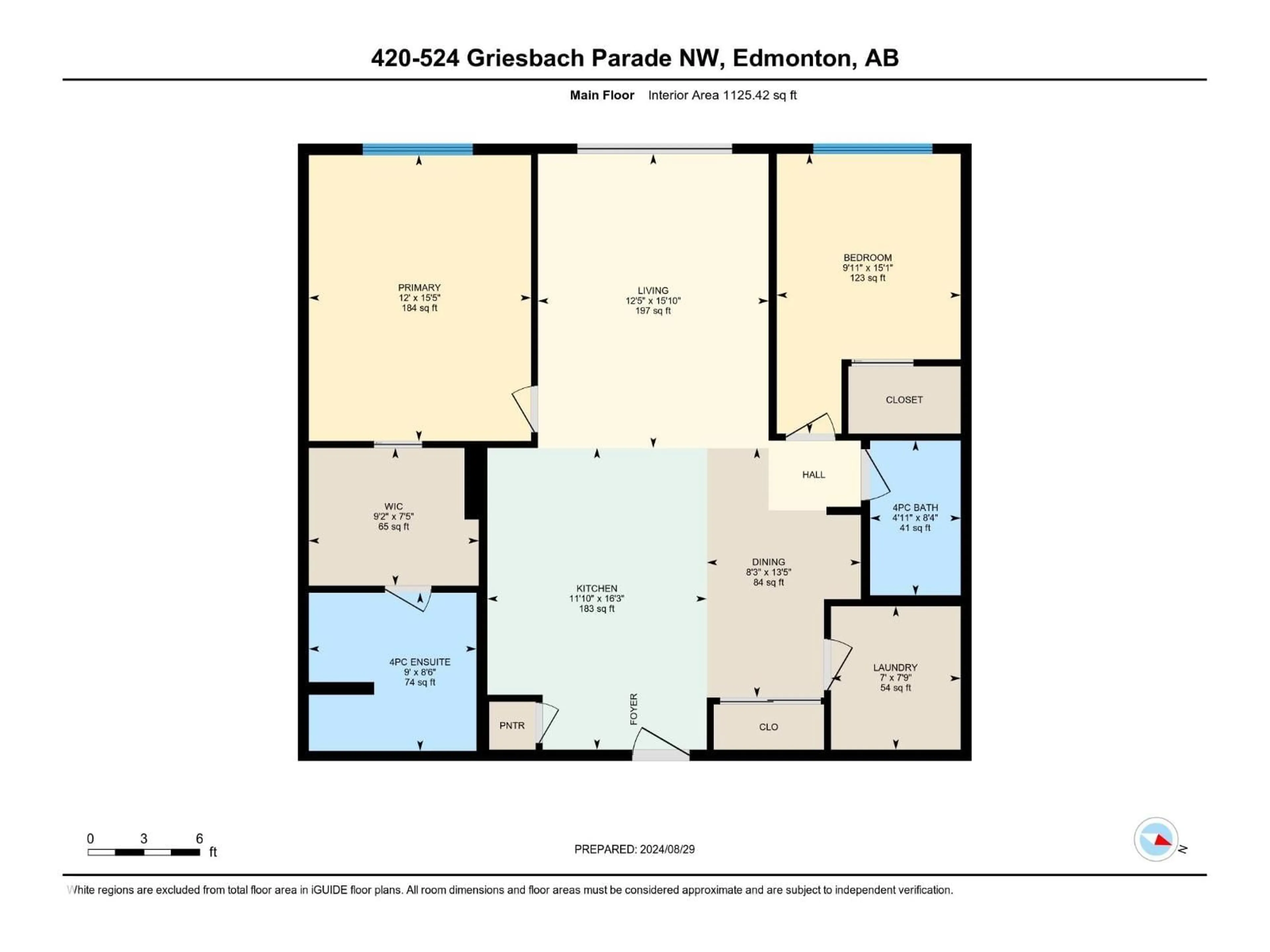 Floor plan for 420 - 524 GRIESBACH PARADE, Edmonton Alberta T5E6X2