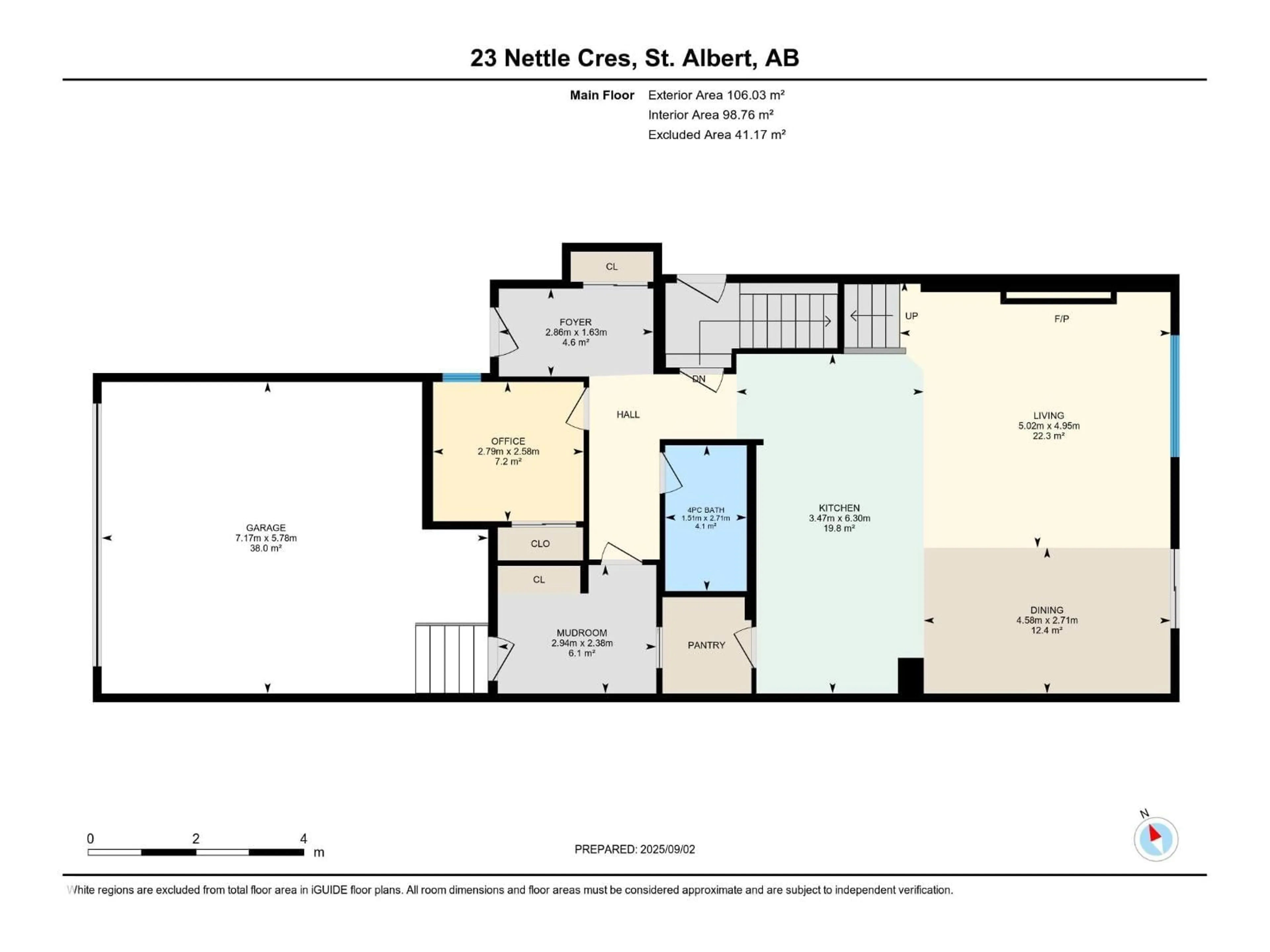 Floor plan for 23 NETTLE CR, St. Albert Alberta T8N7Z8