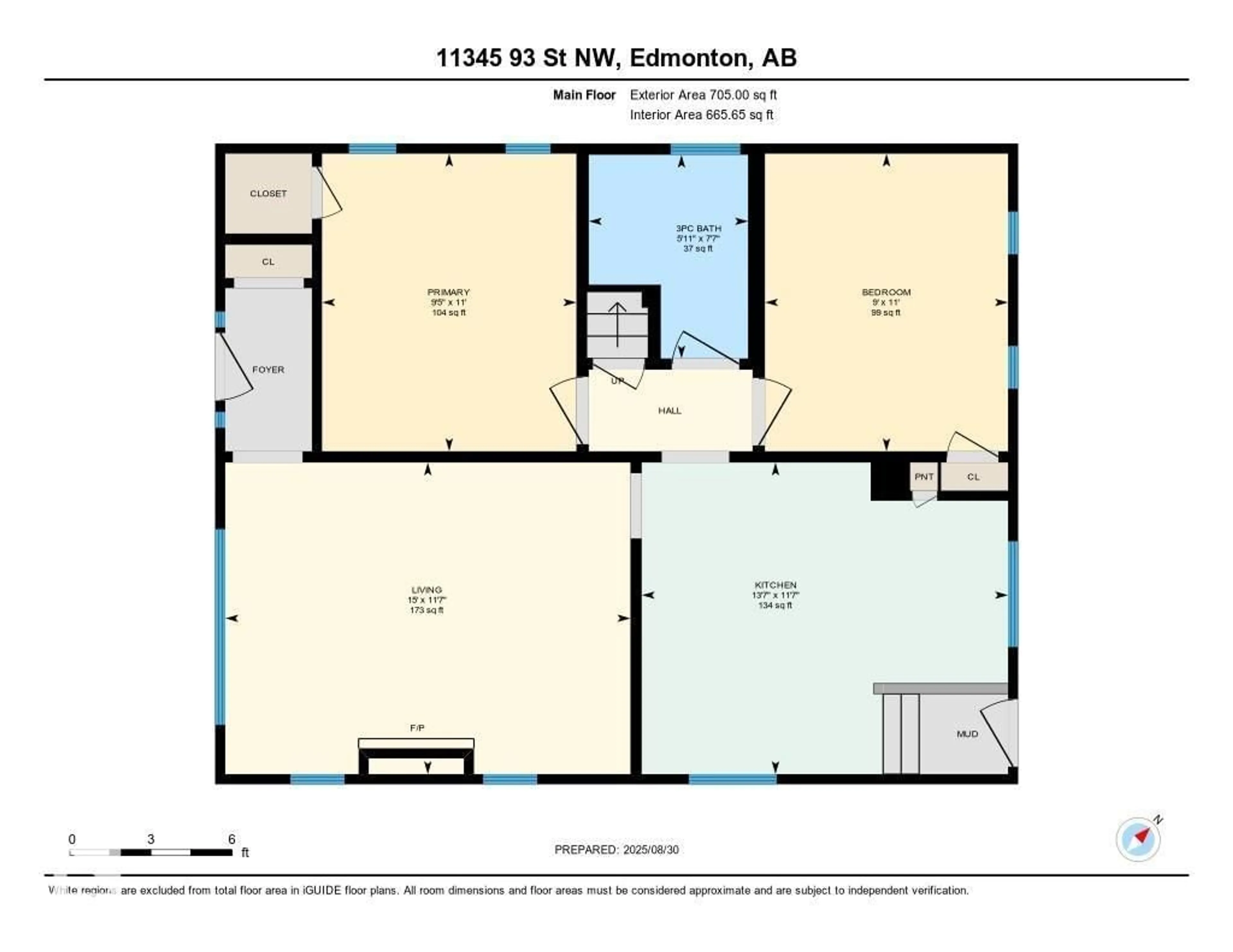 Floor plan for 11345 93 ST, Edmonton Alberta T5G1C3