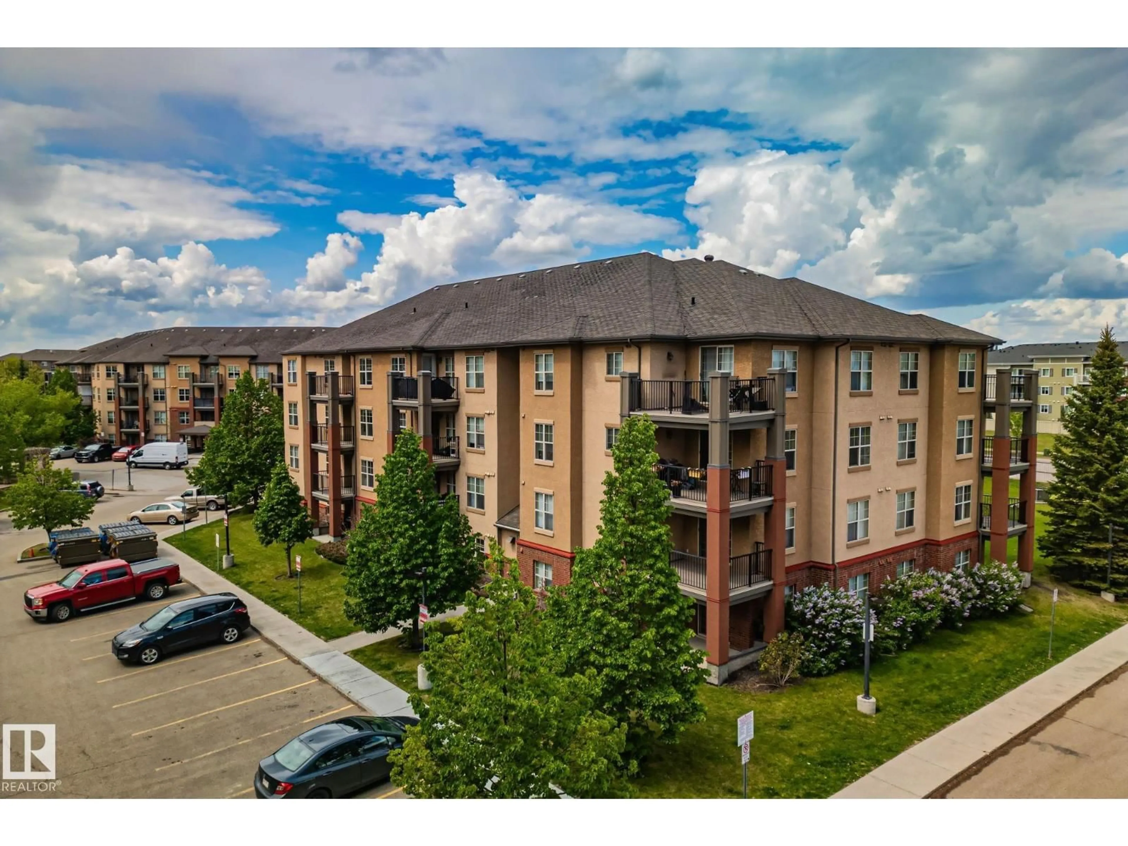 A pic from outside/outdoor area/front of a property/back of a property/a pic from drone, unknown for #305 - 11441 ELLERSLIE RD, Edmonton Alberta T6W1S9