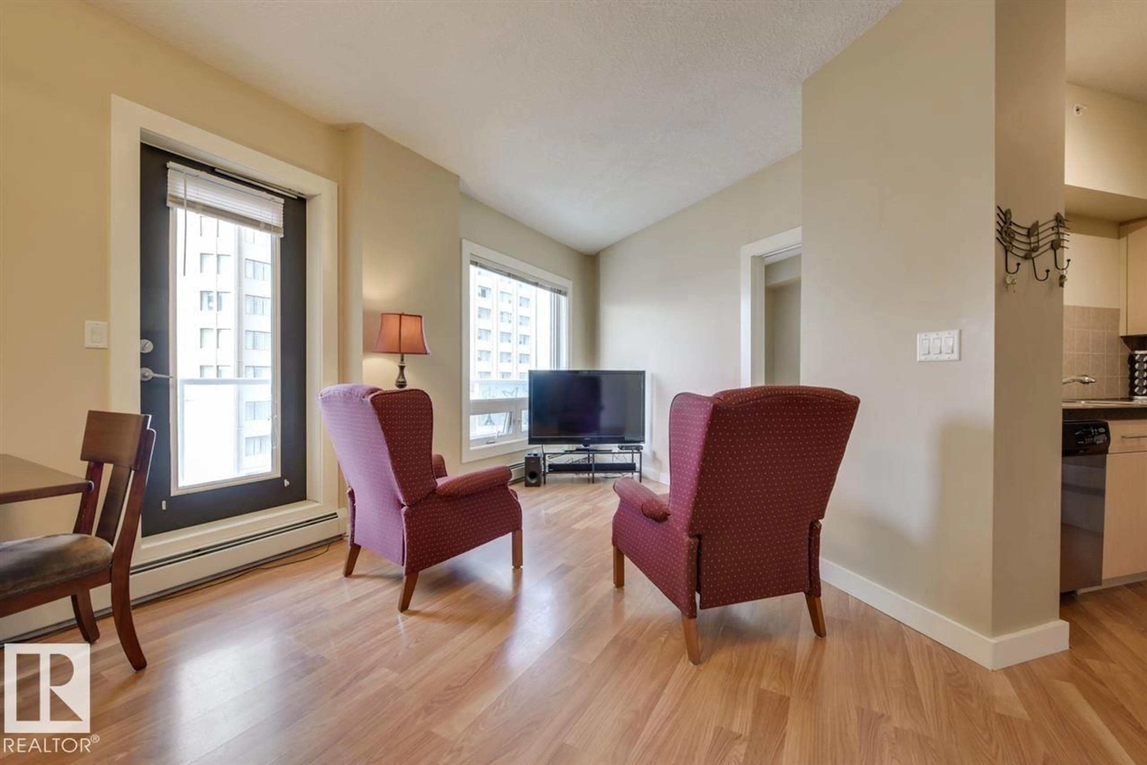 Living room with furniture, unknown for 10136 - 906 104 ST, Edmonton Alberta T5J0B5