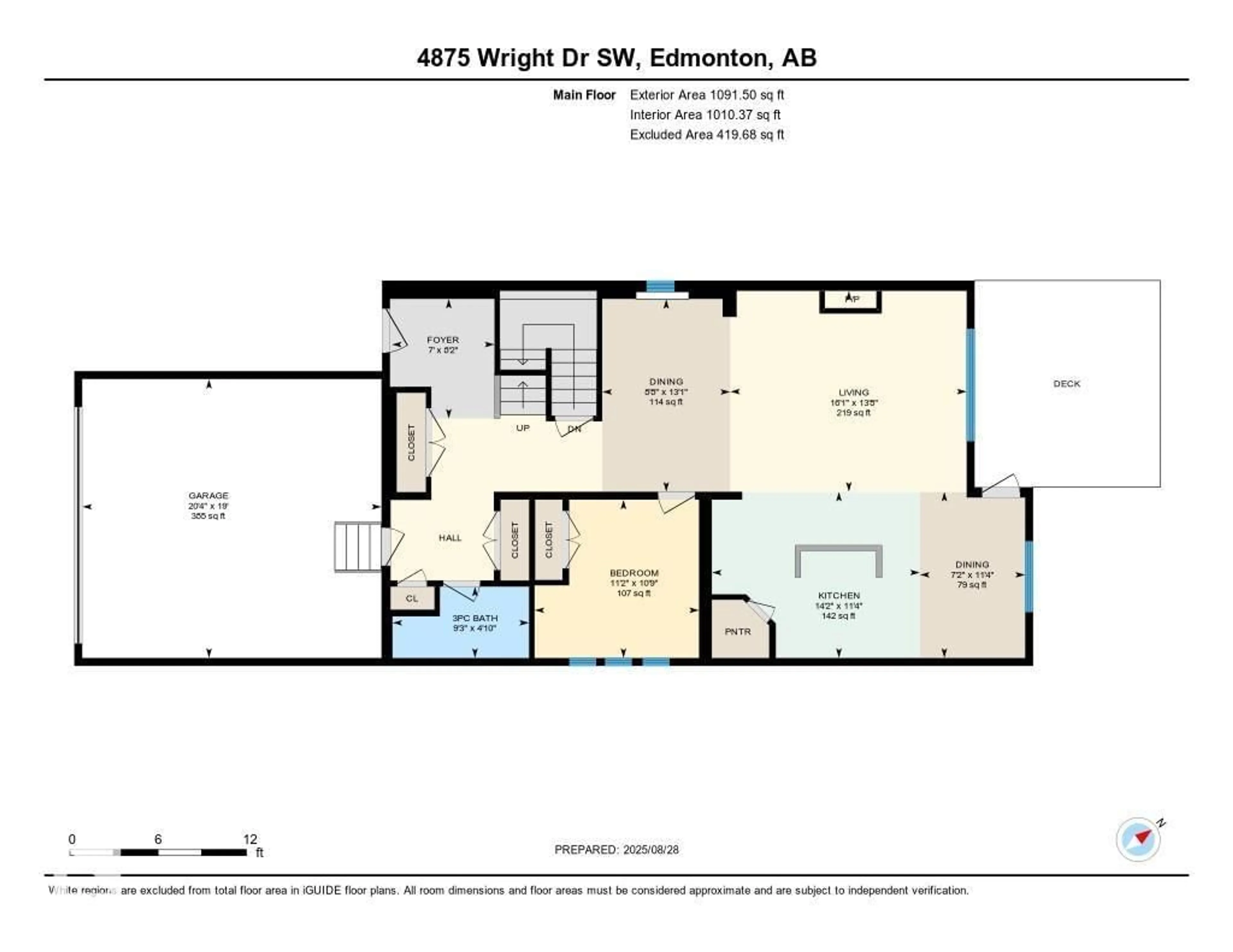 Floor plan for 4875 WRIGHT DRIVE, Edmonton Alberta T6W3K2