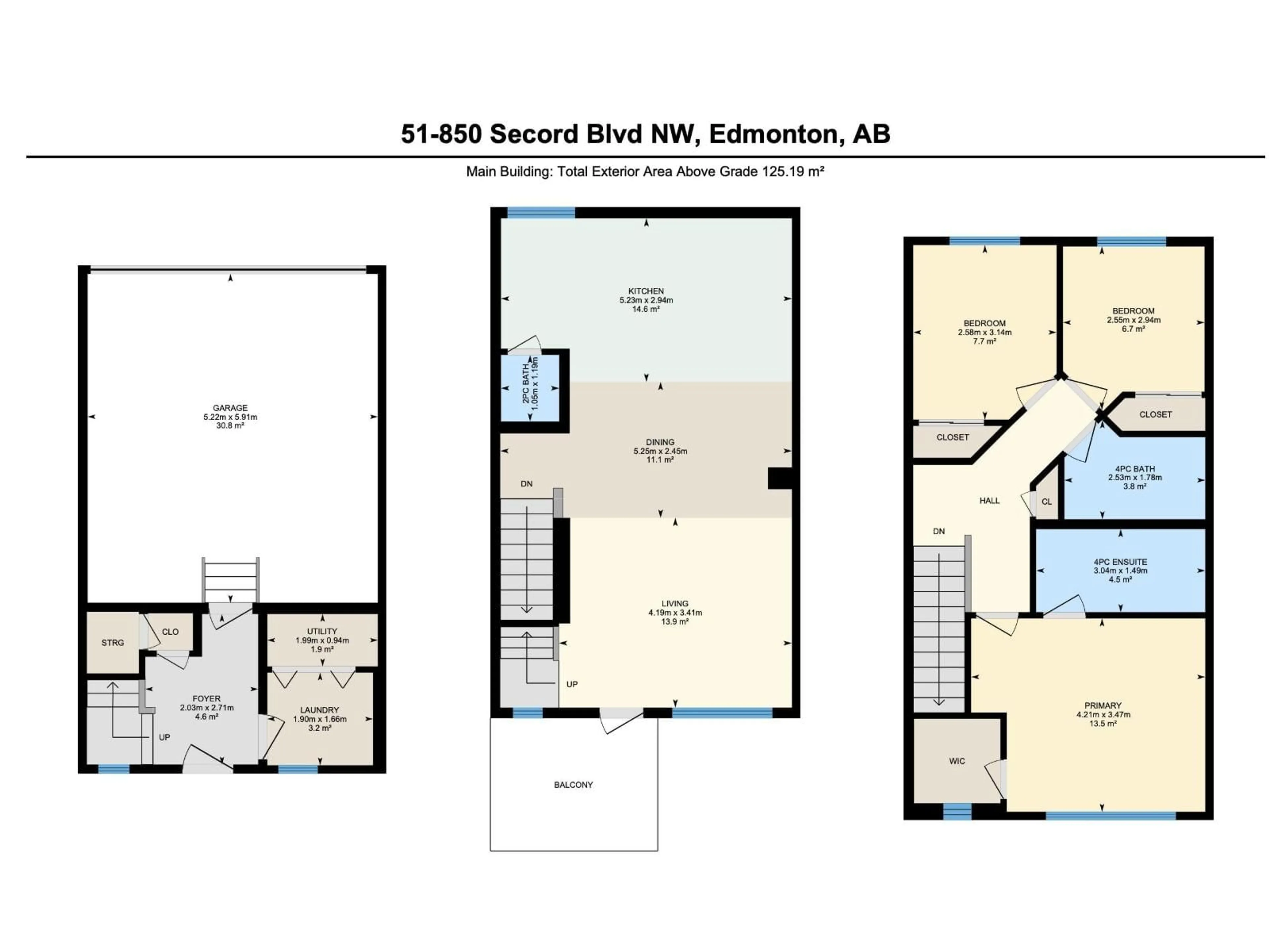 Floor plan for 51 SECORD BV NW, Edmonton Alberta T5T7R9