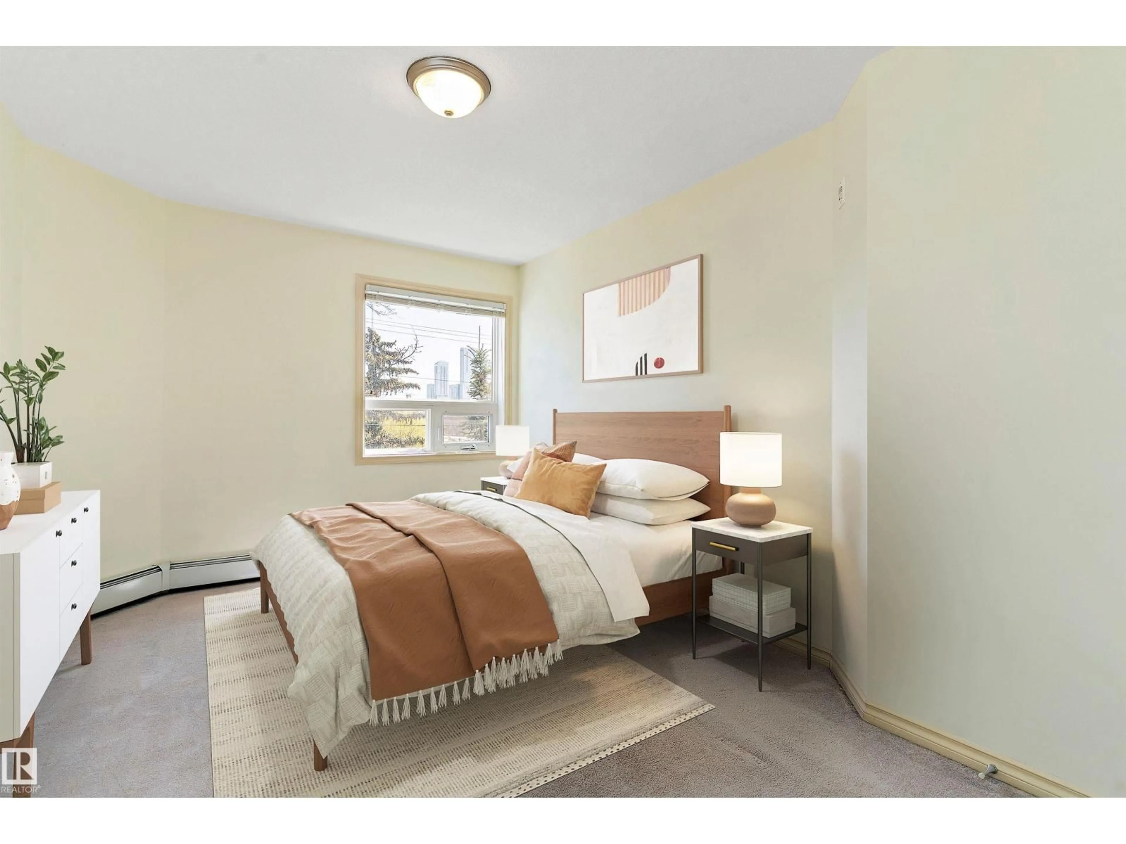 Bedroom with bed, unknown for #303 - 10710 116 ST, Edmonton Alberta T5H3M2
