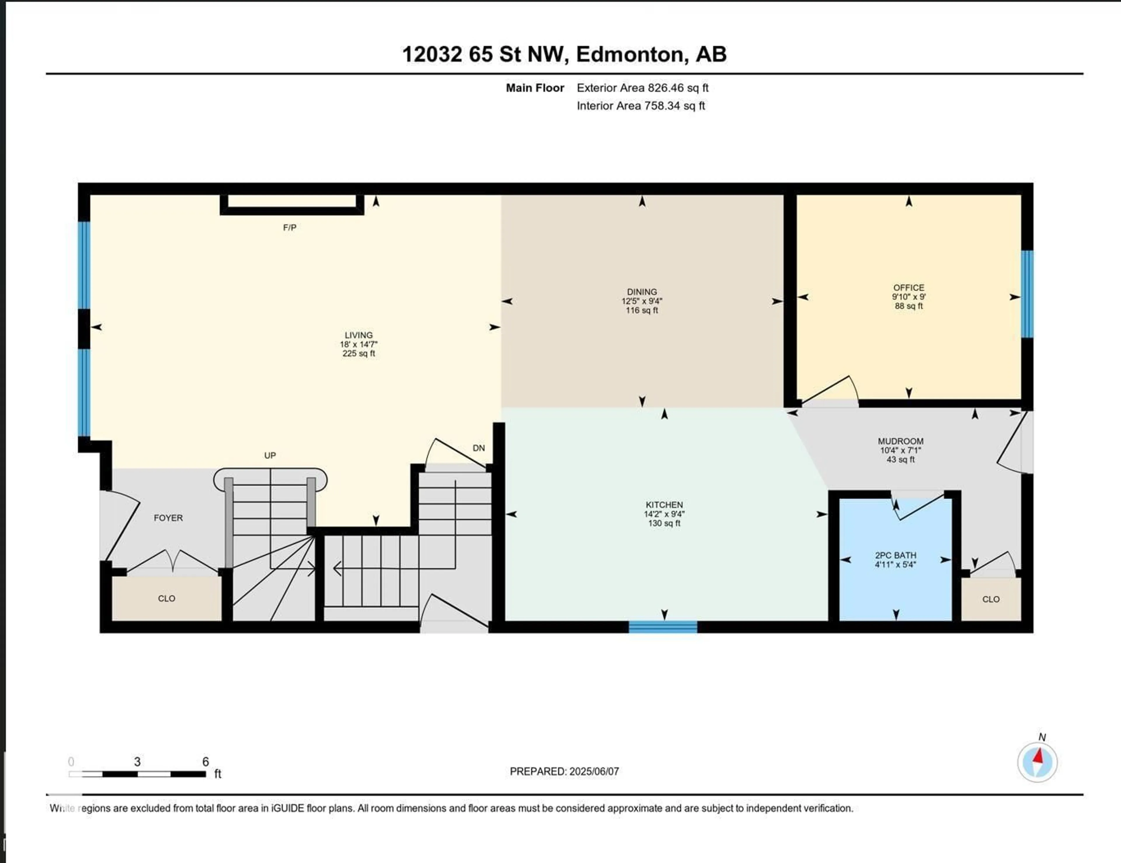 Floor plan for NW - 12045 65 ST, Edmonton Alberta T5W4L6
