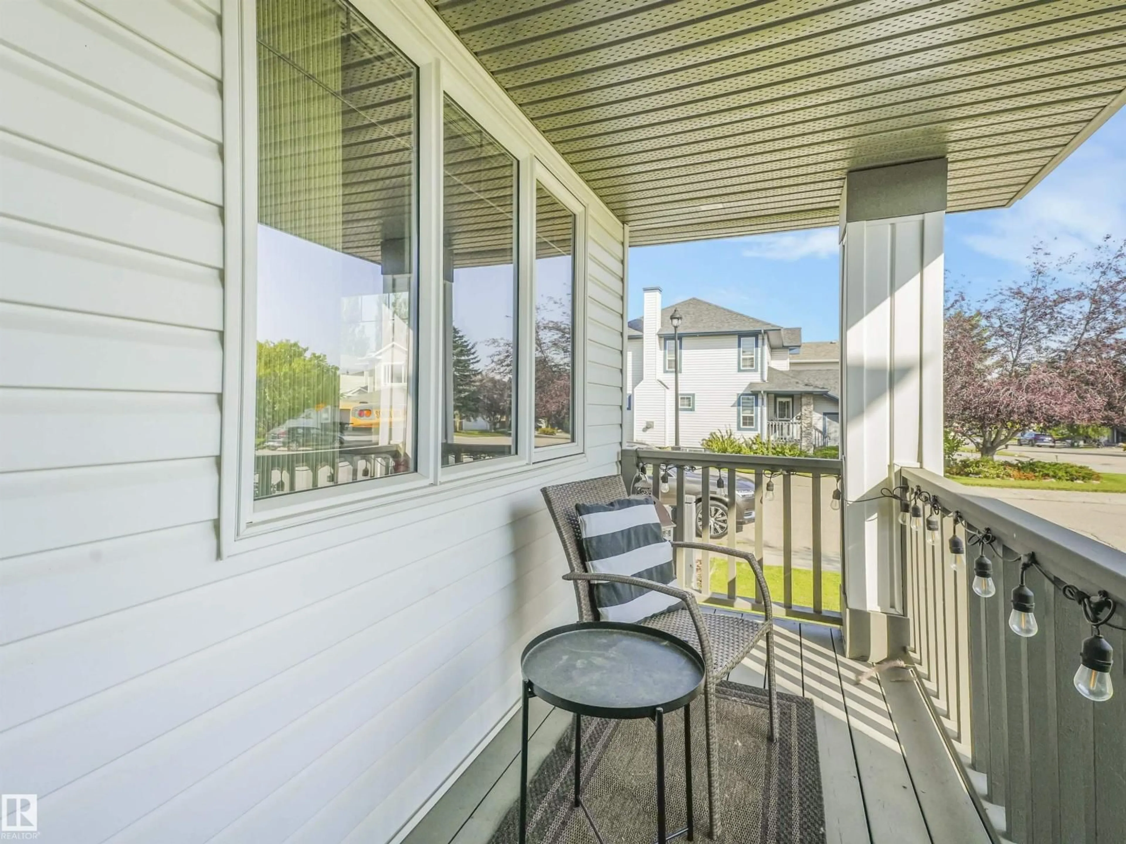 Patio, water/lake/river/ocean view for 504 BYRNE CR, Edmonton Alberta T6W1E2