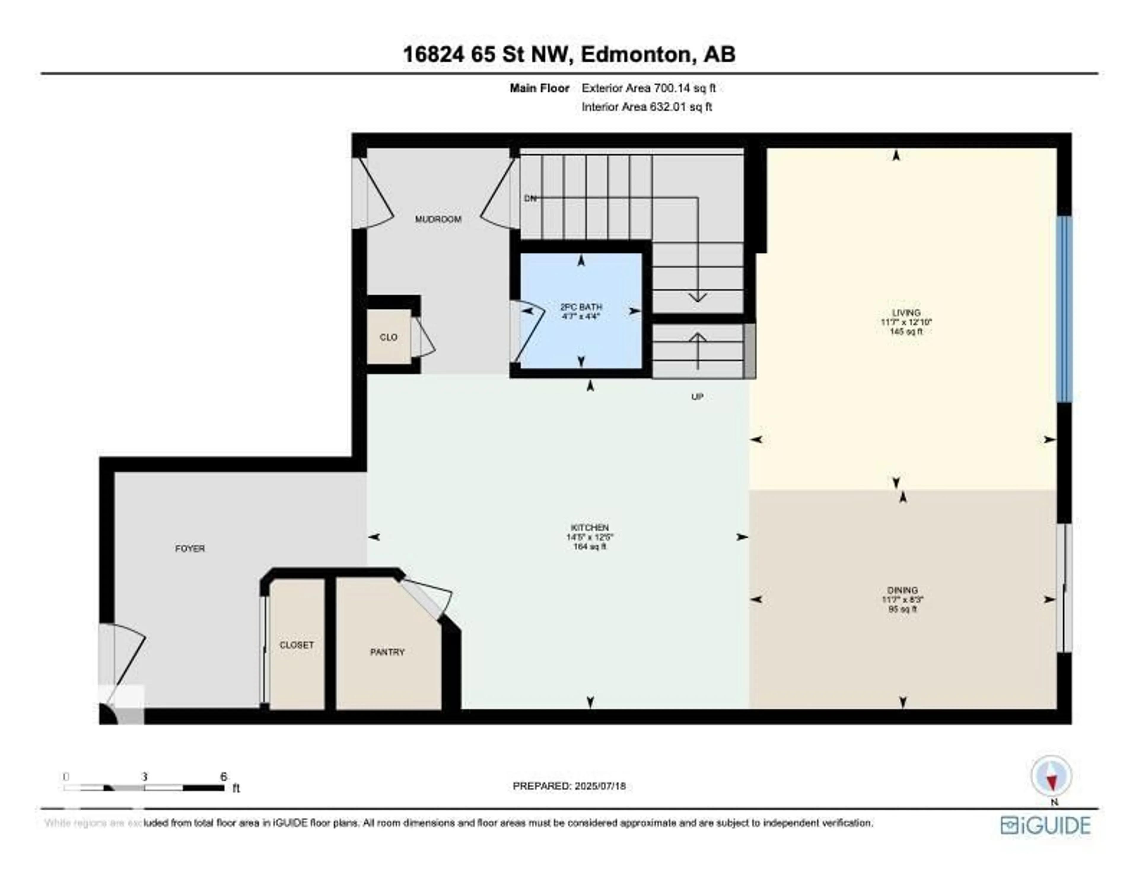 Floor plan for 16824 65 ST, Edmonton Alberta T5Y3W6
