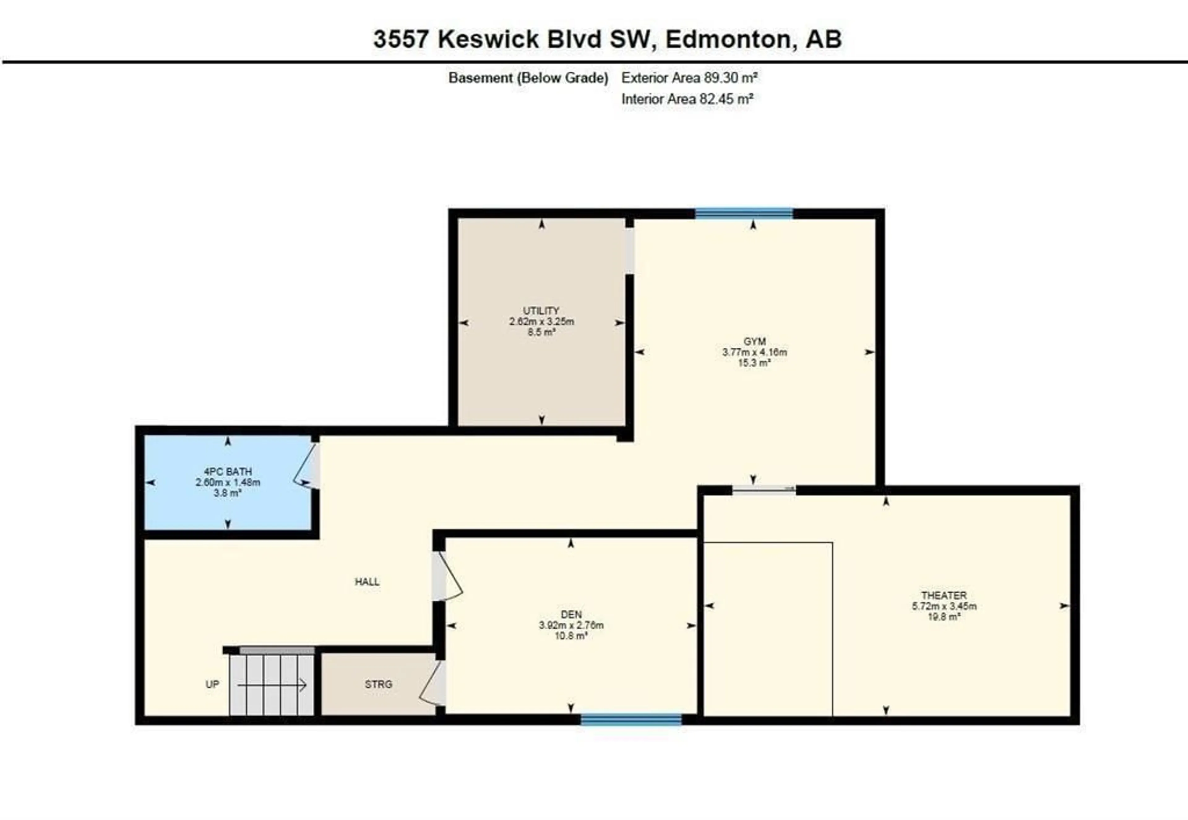 Floor plan for 3557 KESWICK BV, Edmonton Alberta T6W3W9